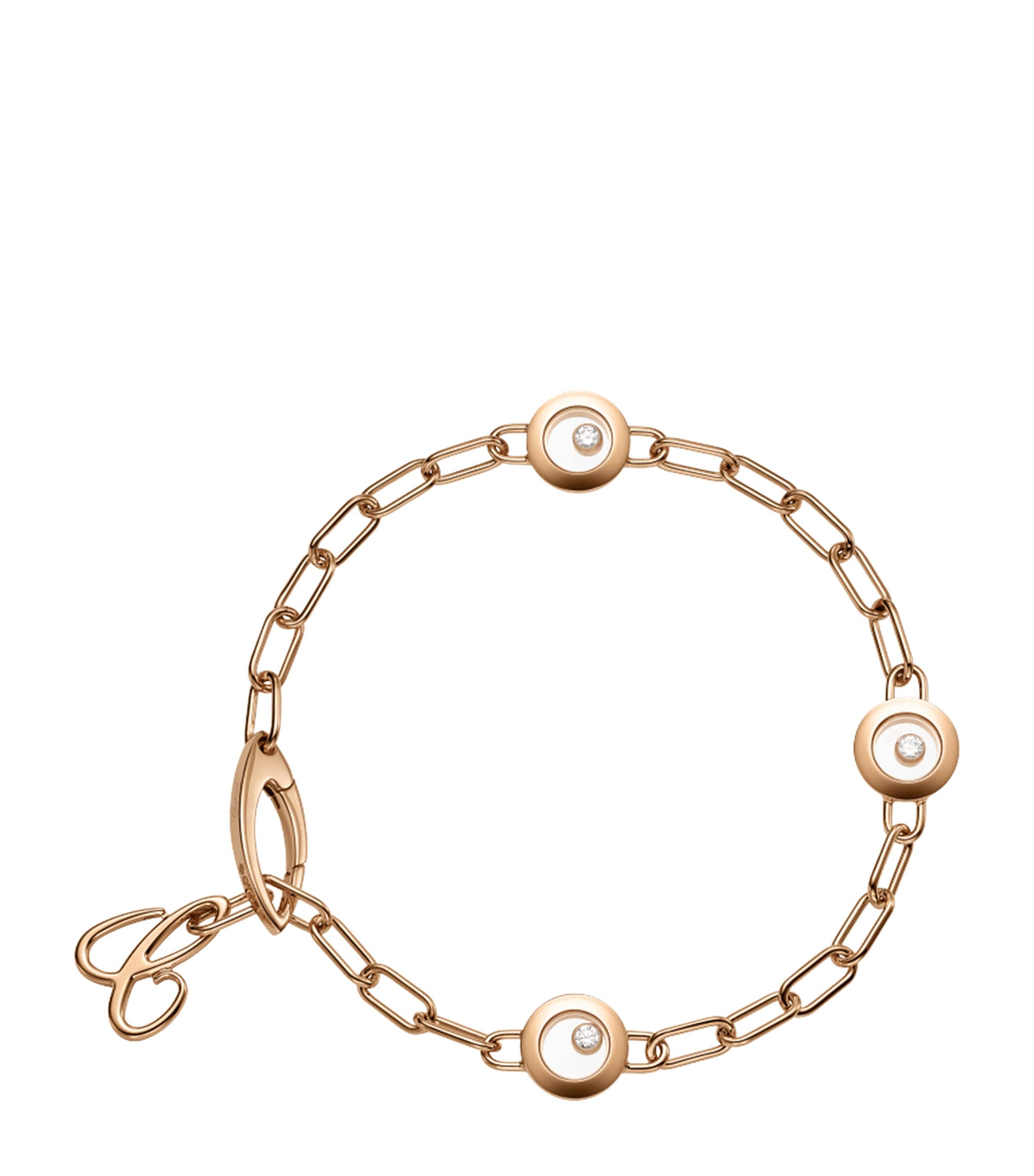 Rose Gold and Diamond Happy Diamonds Icons Bracelet 18K ROSE GOLD Image 1