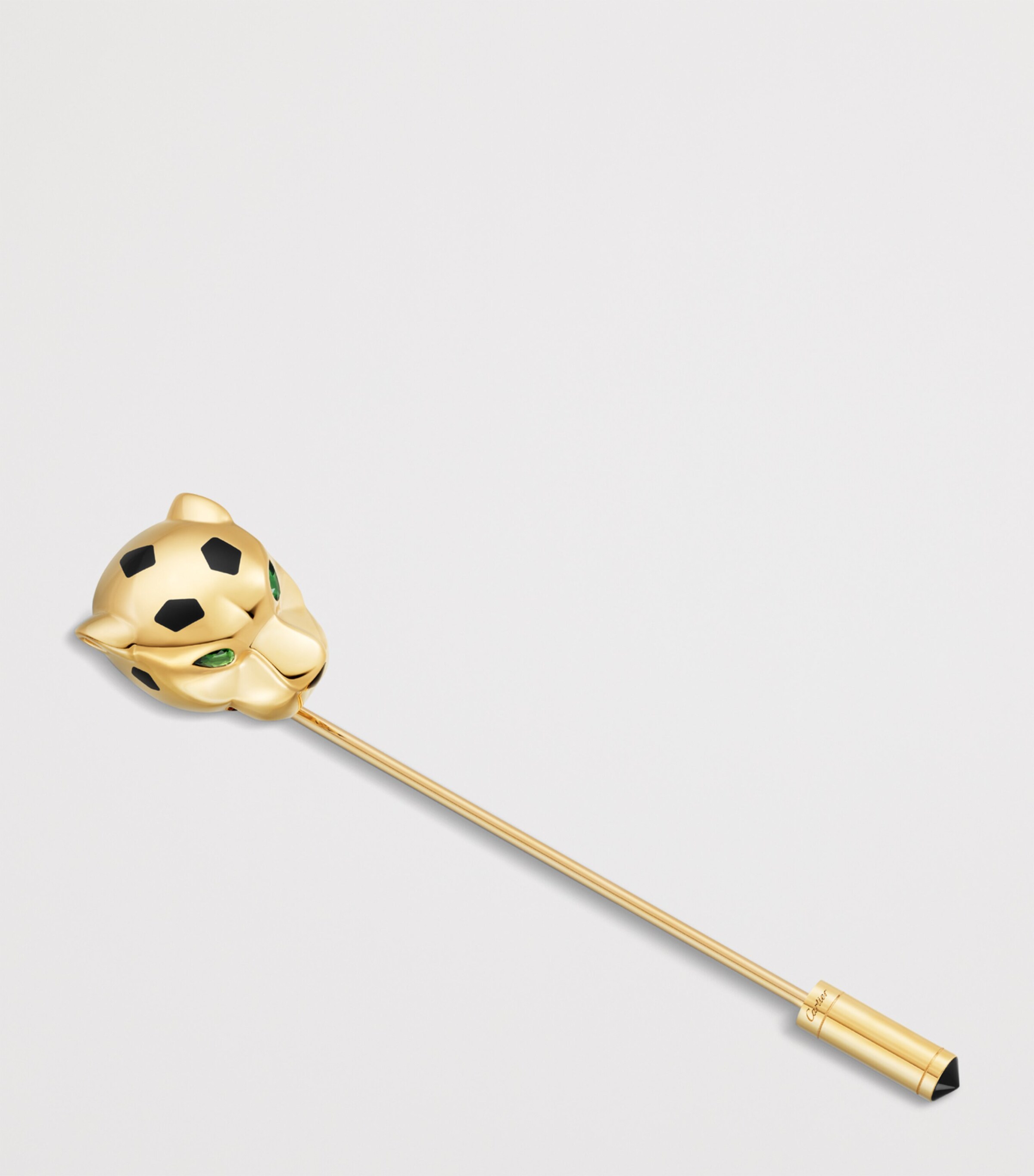 Yellow Gold, Onyx and Tsavorites Panthère de Cartier Tie Pin YELLOW GOLD Image 3