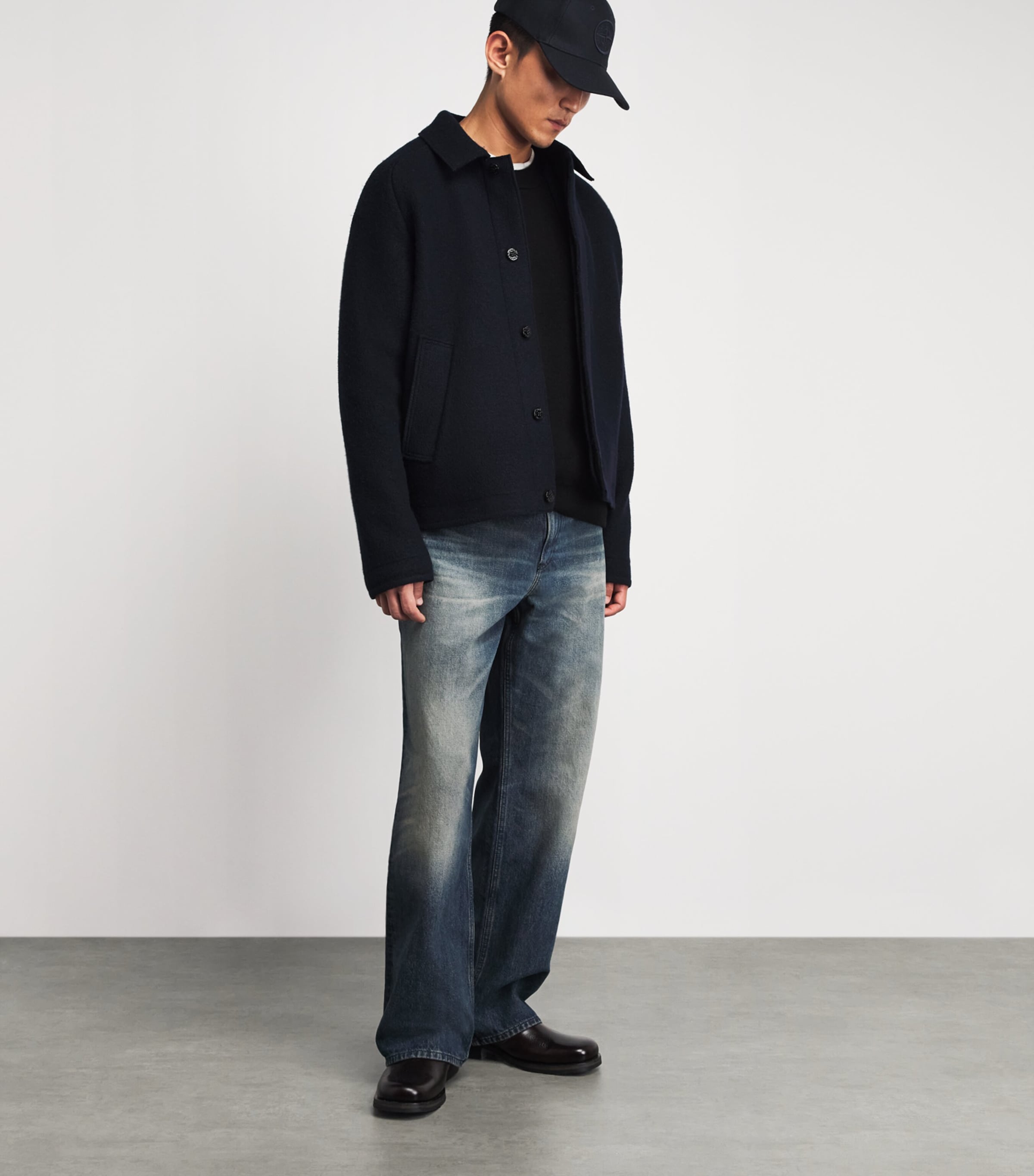 Stone Island Virgin Wool-Blend Compass Baseball Cap Image 4