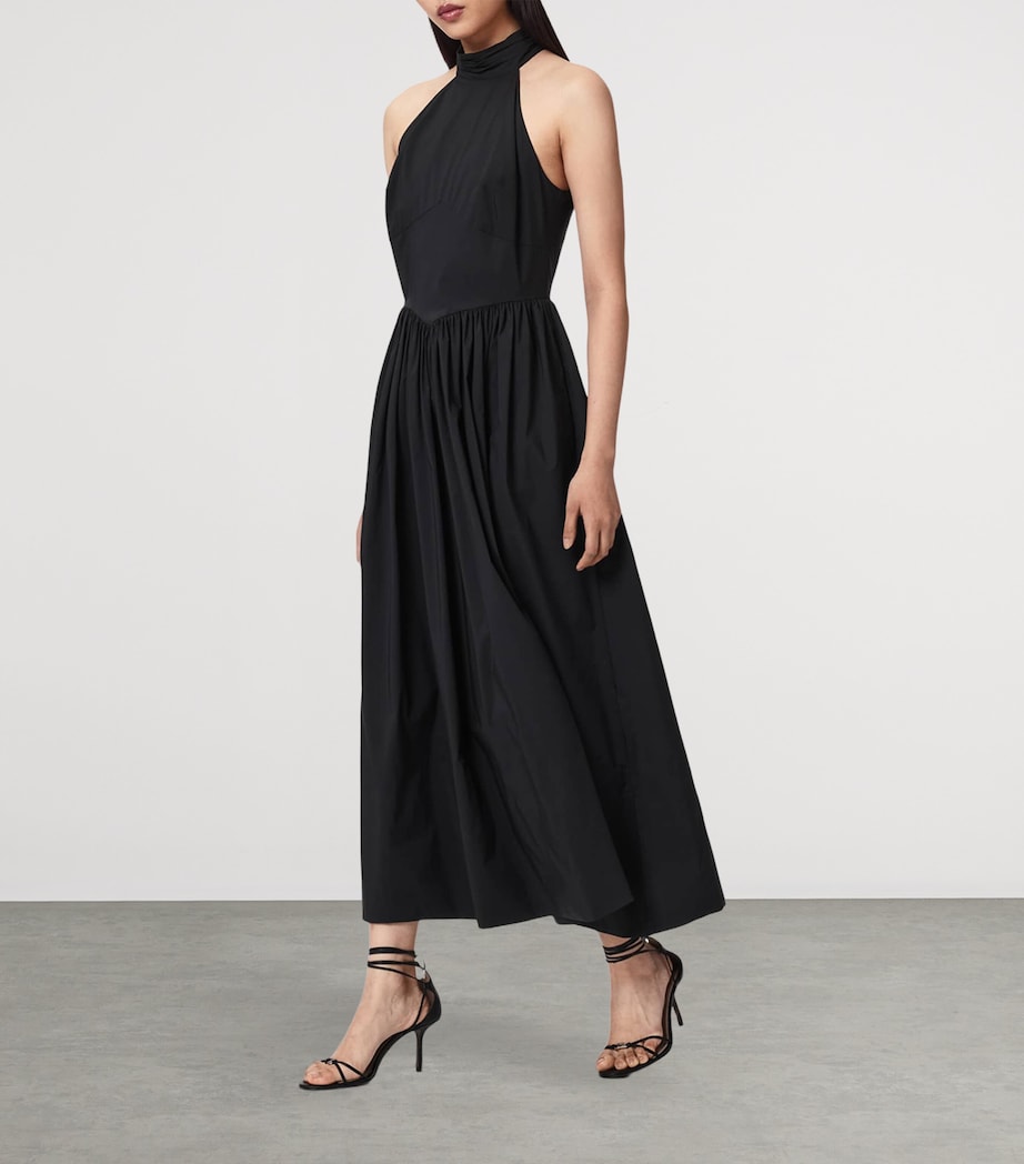 AllSaints Womens Halterneck Arora Maxi Dress Black Image 5