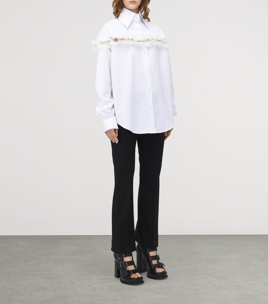 Cotton Slashed Creponne Detail Shirt 9000 Image 3