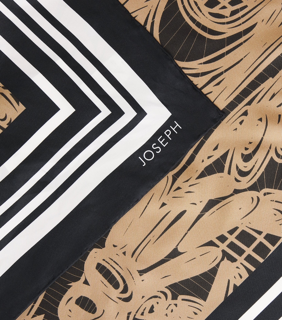 Large Silk Briar Scarf POWDER/COCOA Image 4