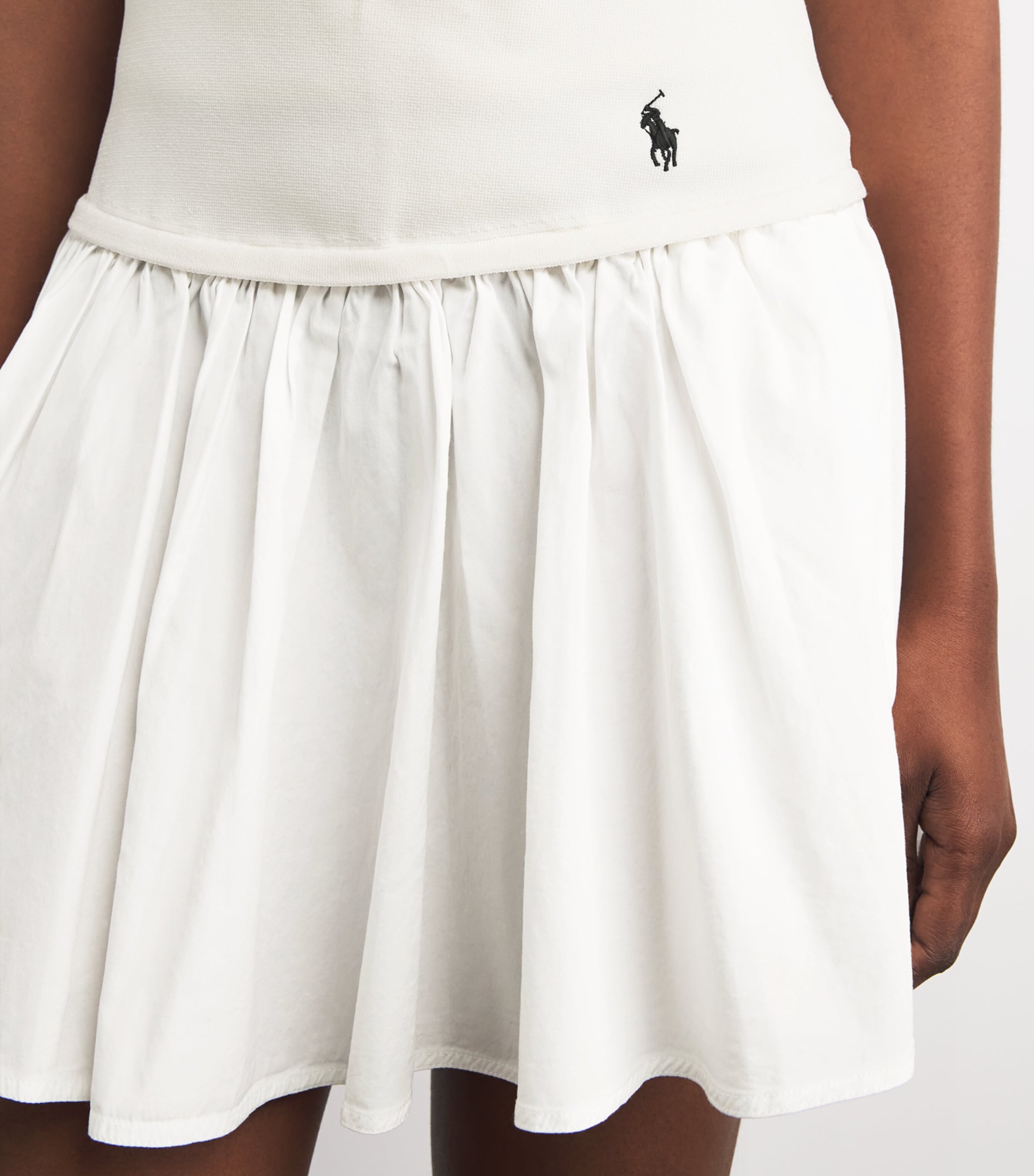 Polo Ralph Lauren Womens Cotton Flounce Mini Skirt White Image 3