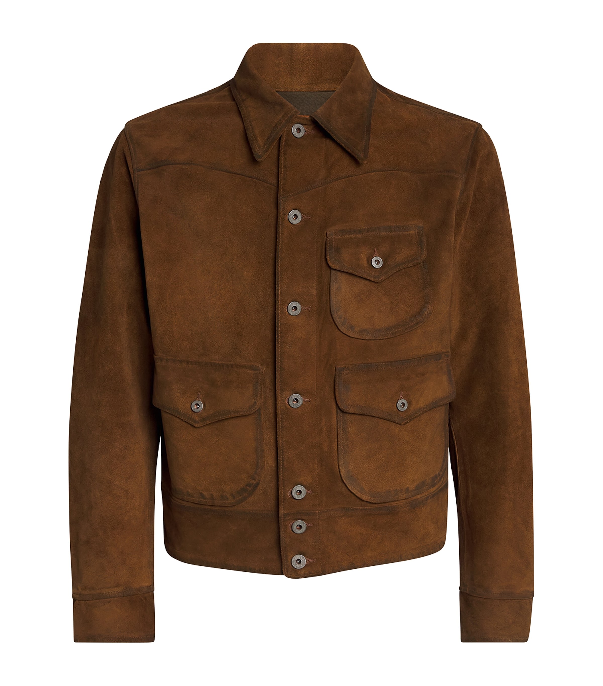 Double RL Roughout Suede Jacket BROWN Image 1