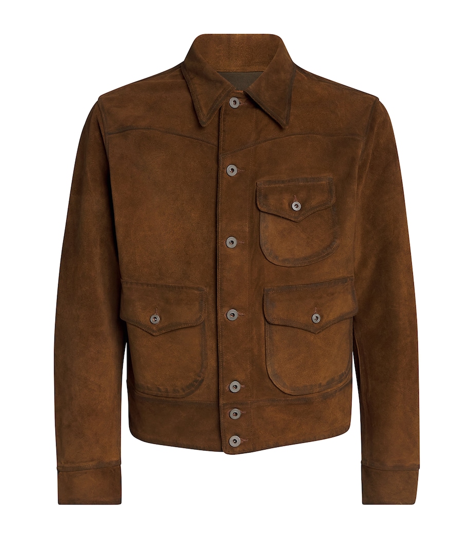 Double RL Roughout Suede Jacket BROWN Image 1