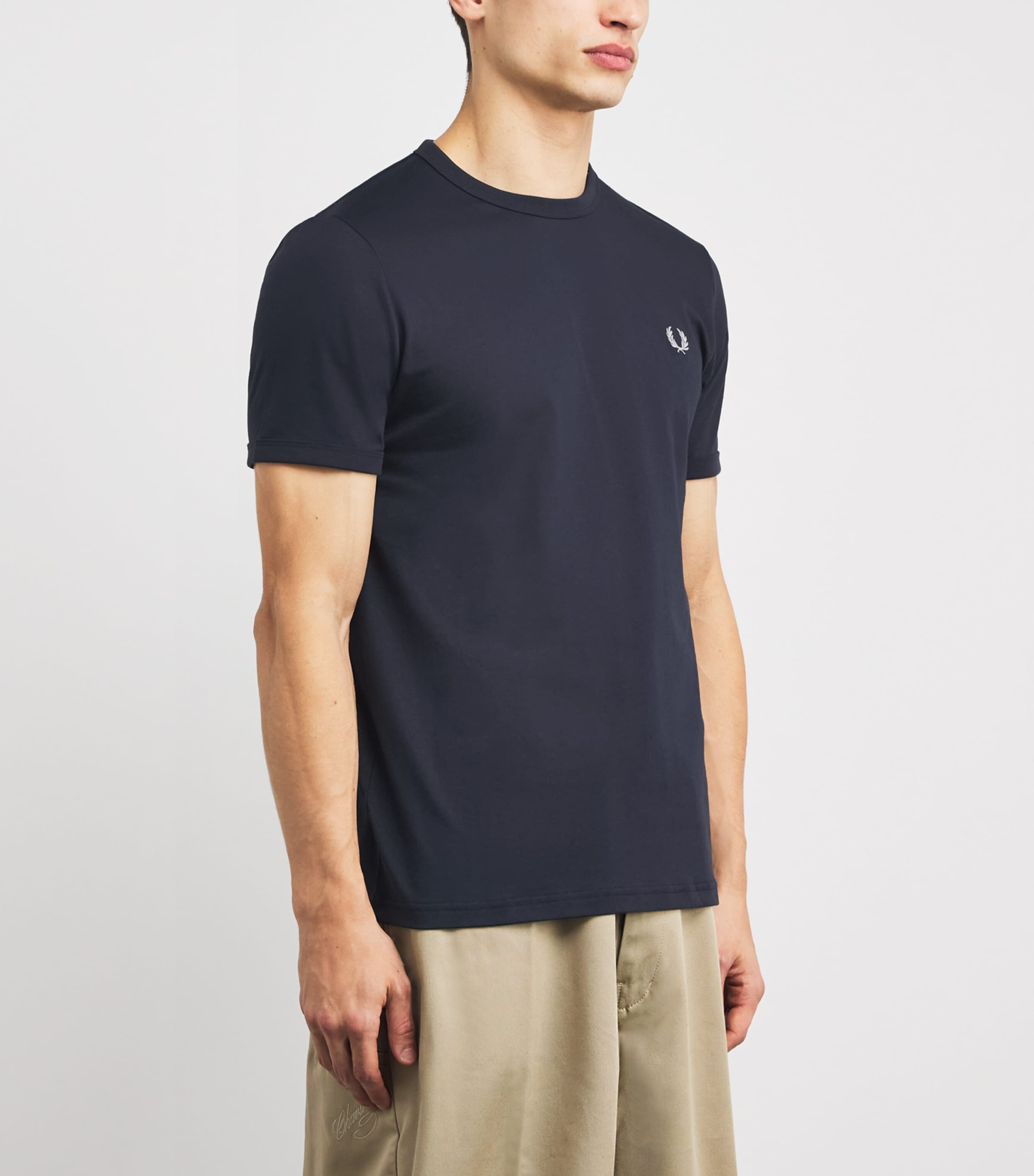 Cotton Ringer Logo T-Shirt 608 NAVY Image 3