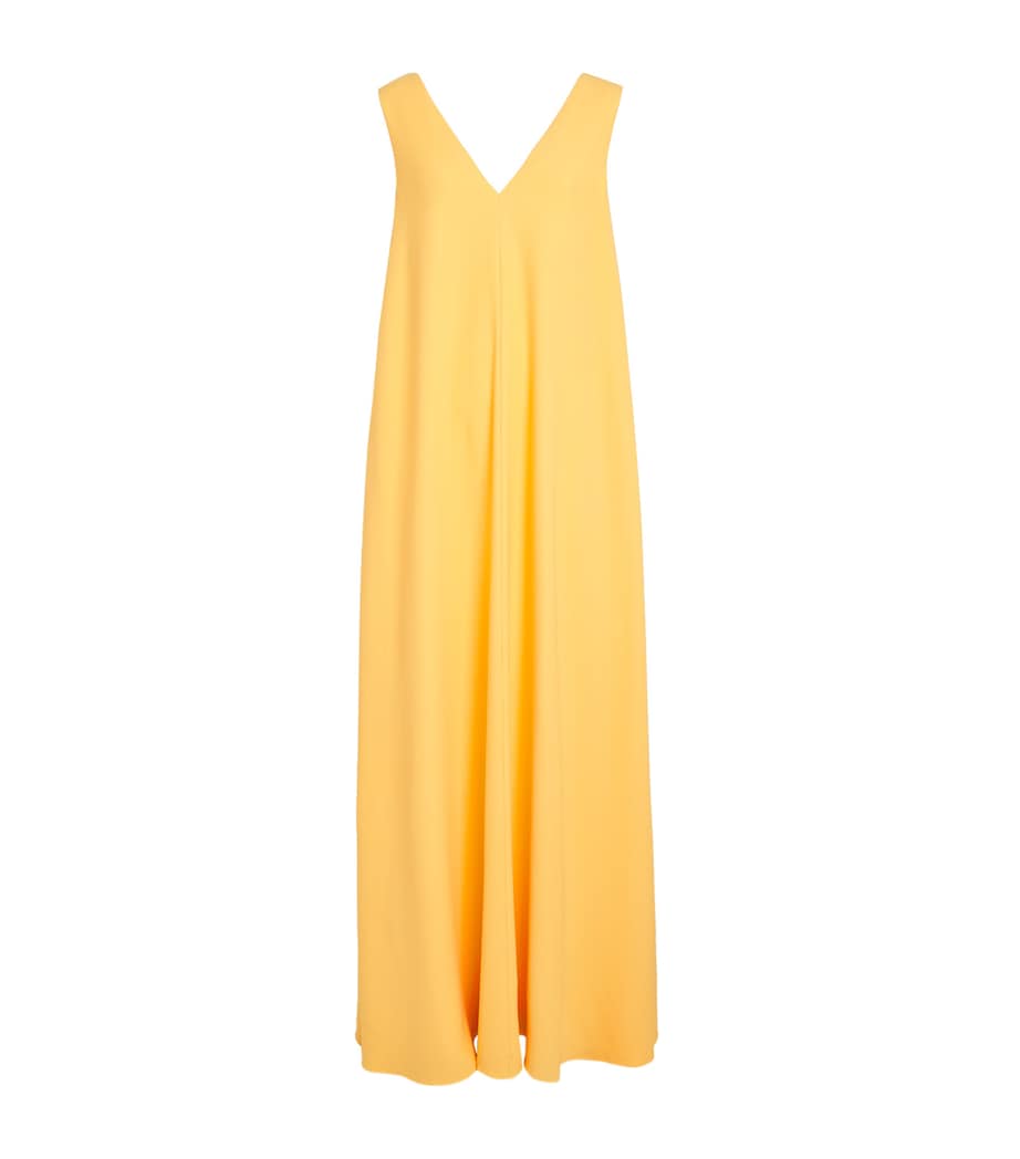 Lafayette 148 NY Viscose Silk Cady V-Neck Sleeveless Gown Lafayette 148 NY Viscose Silk Cady V-Neck Sleeveless Gown