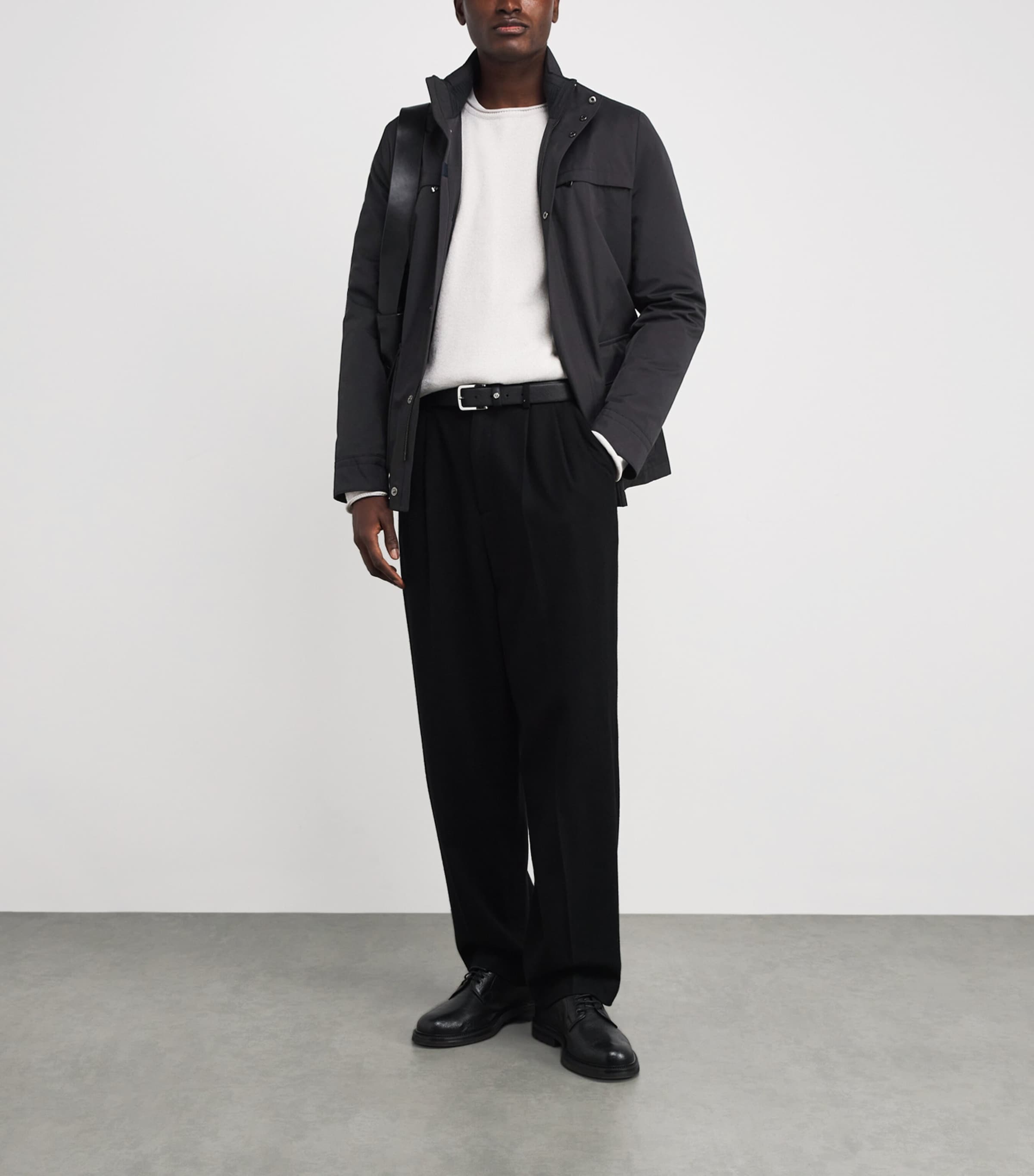 Cotton-Blend Waterproof Oyster Jacket 01 BLUE NAVY Image 2