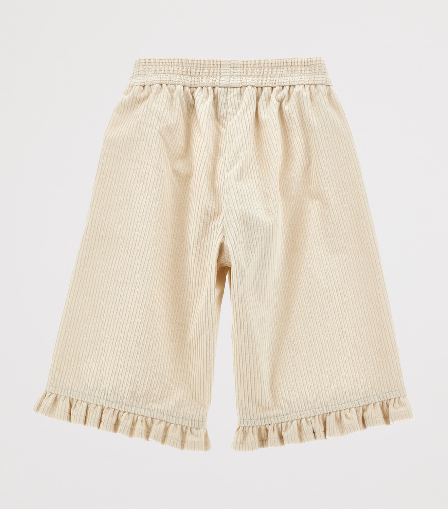 Corduroy Ruffle Trousers (3-36 Months) ECRU Image 3