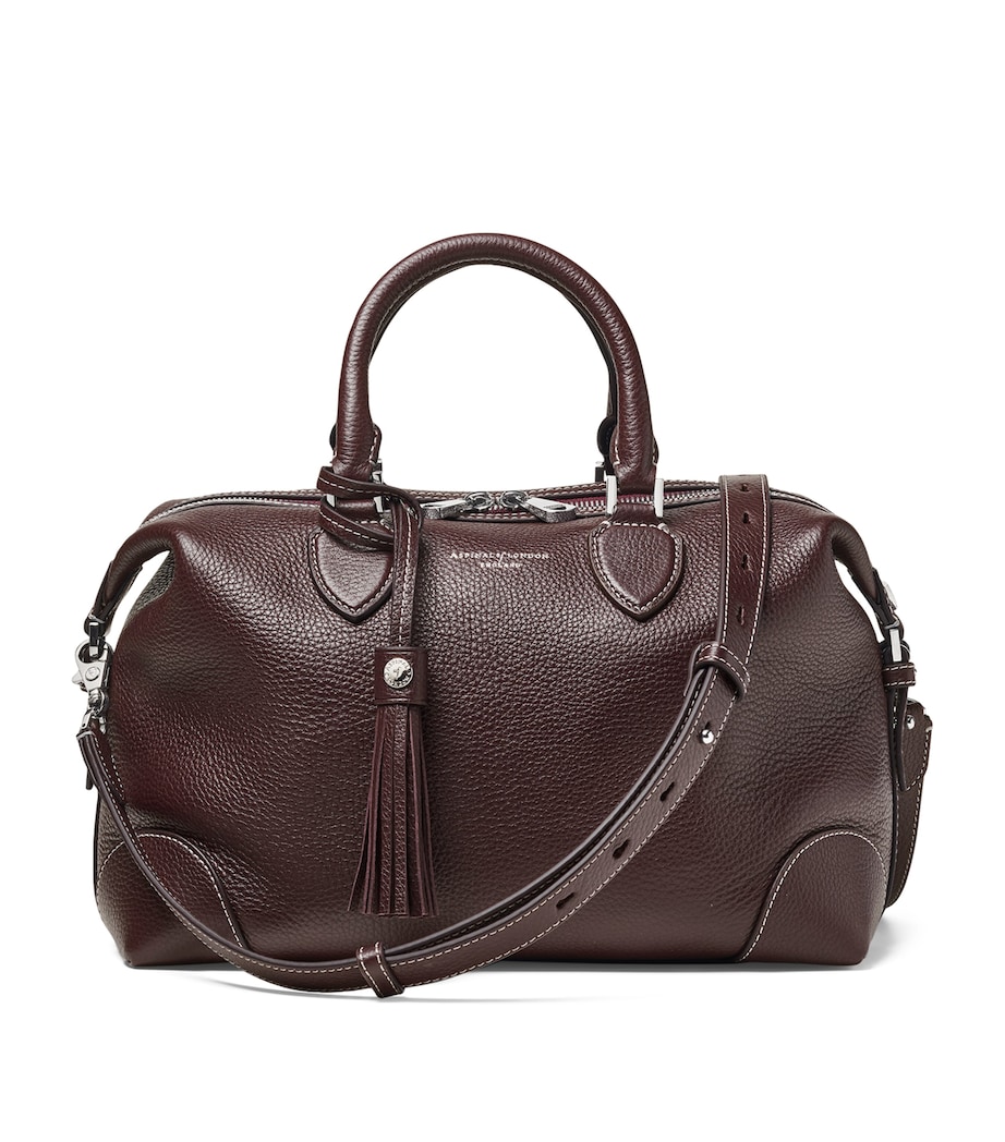 Leather Hudson Bowling Bag WINE Image 1