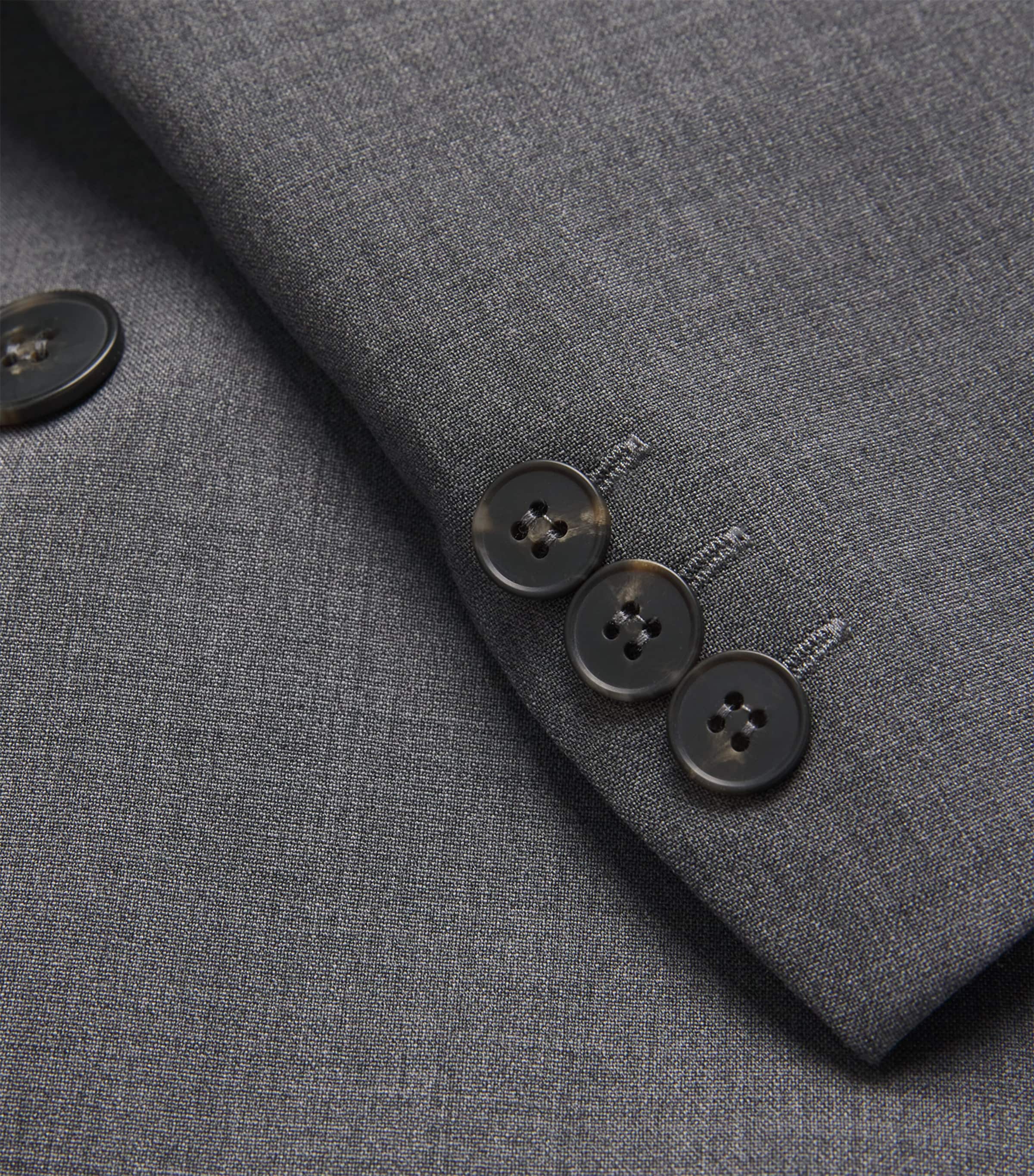 Virgin Wool Double-Breasted Blazer MEDIUM GREY Image 5