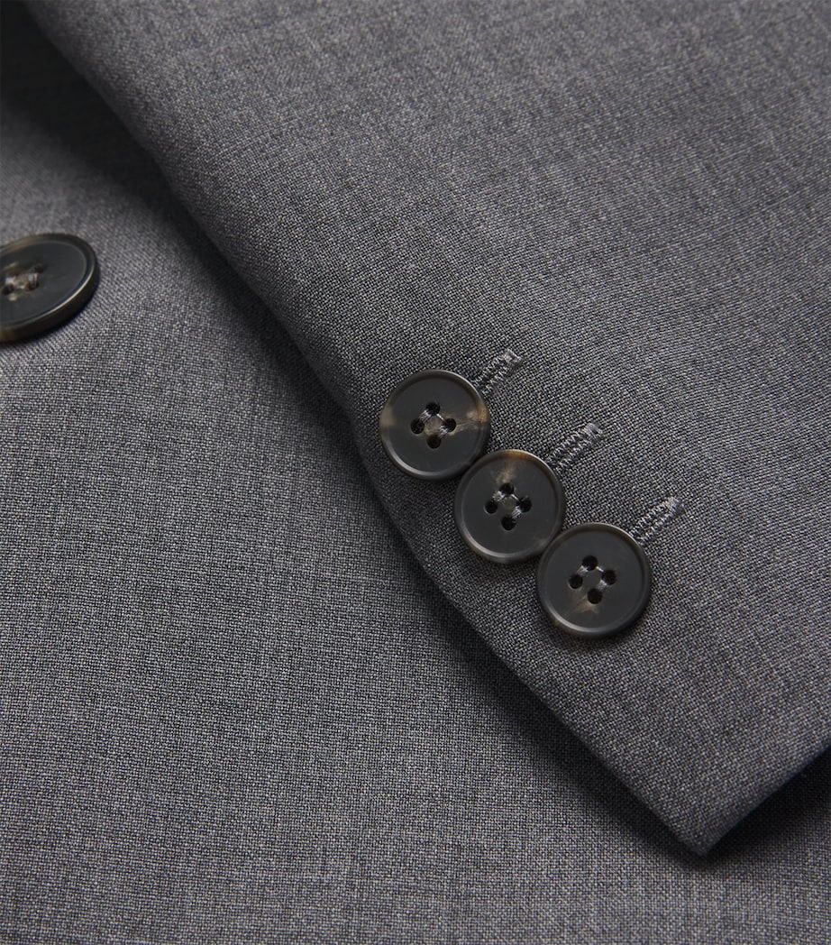 Virgin Wool Double-Breasted Blazer MEDIUM GREY Image 5