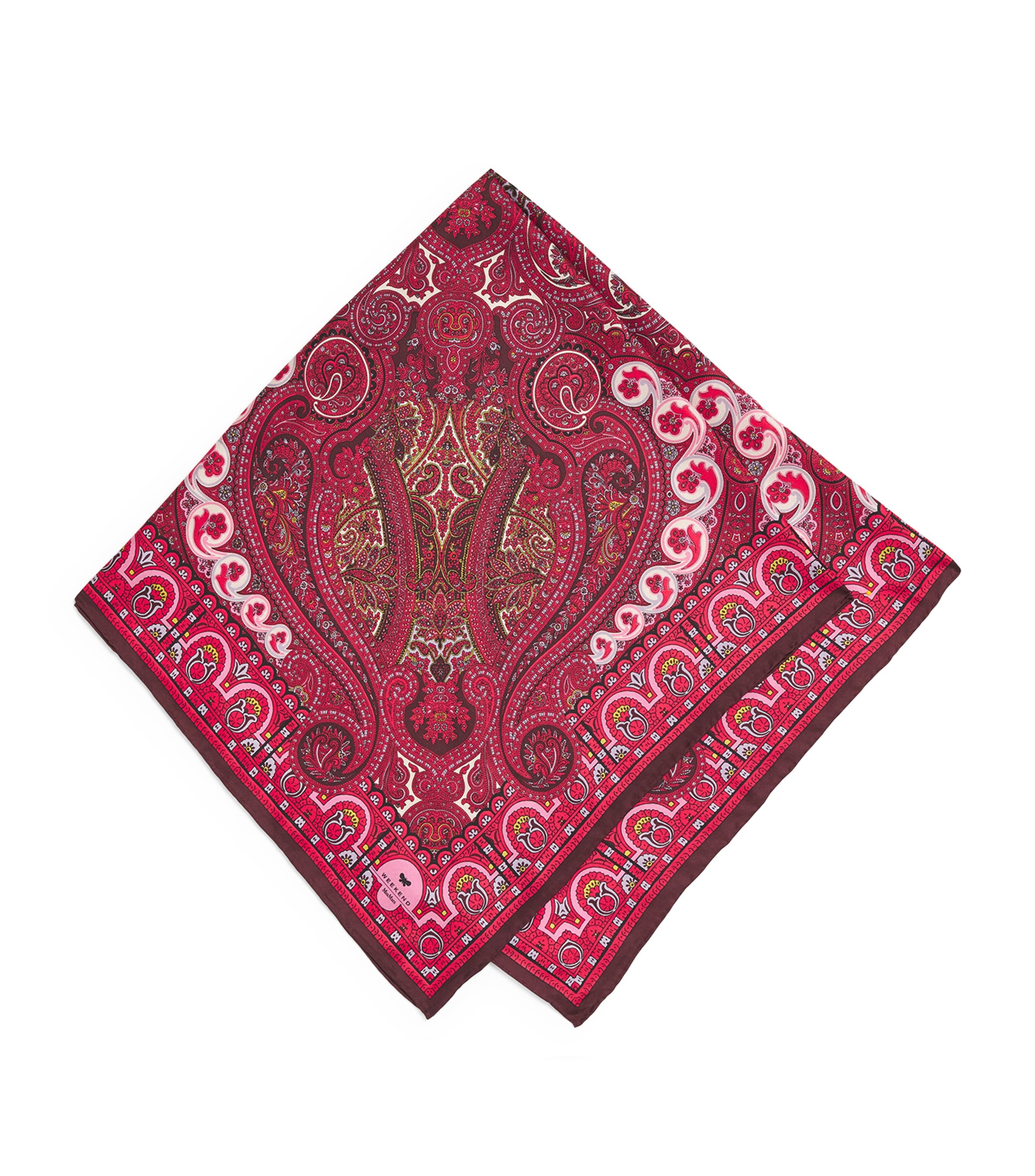 Weekend Max Mara X Giuliva Heritage Silk Paisley Scarf In Purple