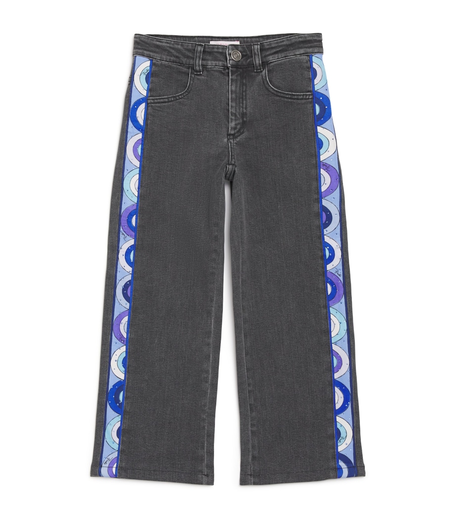PUCCI Junior Side-Stripe Wide-Leg Jeans (4-14 Years) Image 1