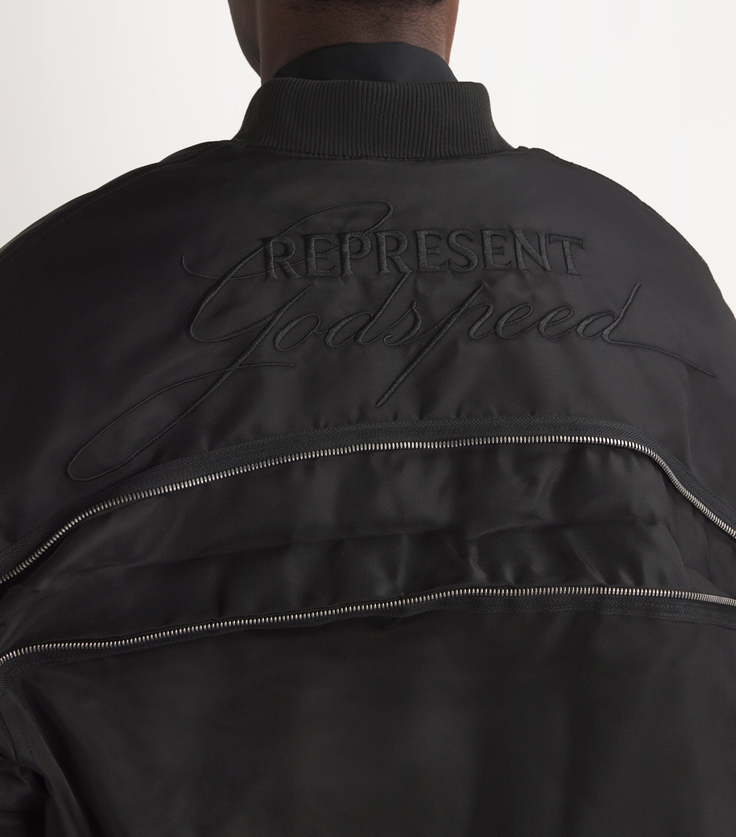 Expandable Padded Bomber Jacket JET BLACK Image 6