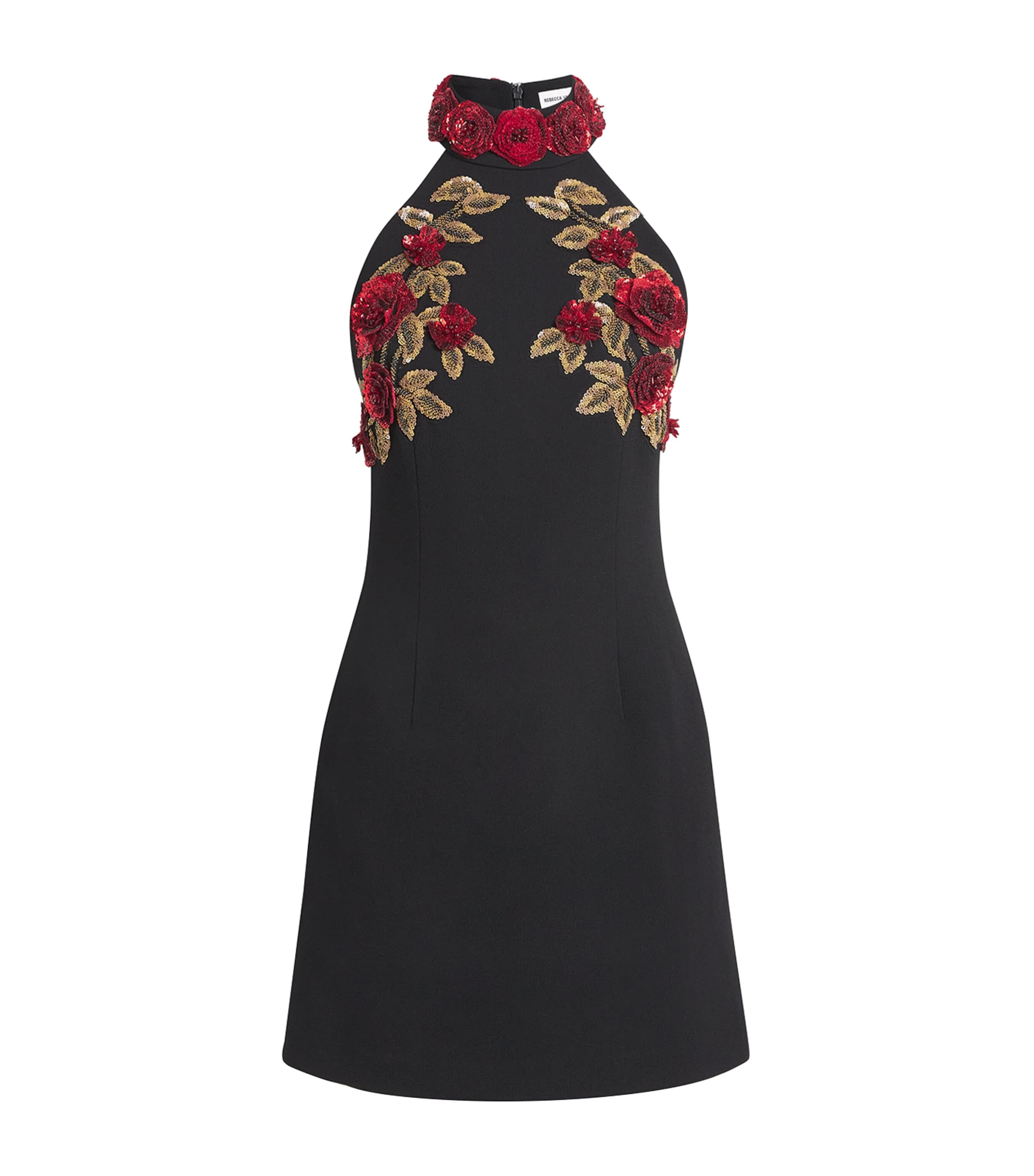 ◆関税込◆【REBECCA VALLANCEC】Rosetta floral minidress Rebecca Vallance Appliqué Rosetta Mini Dress | Harrods CA