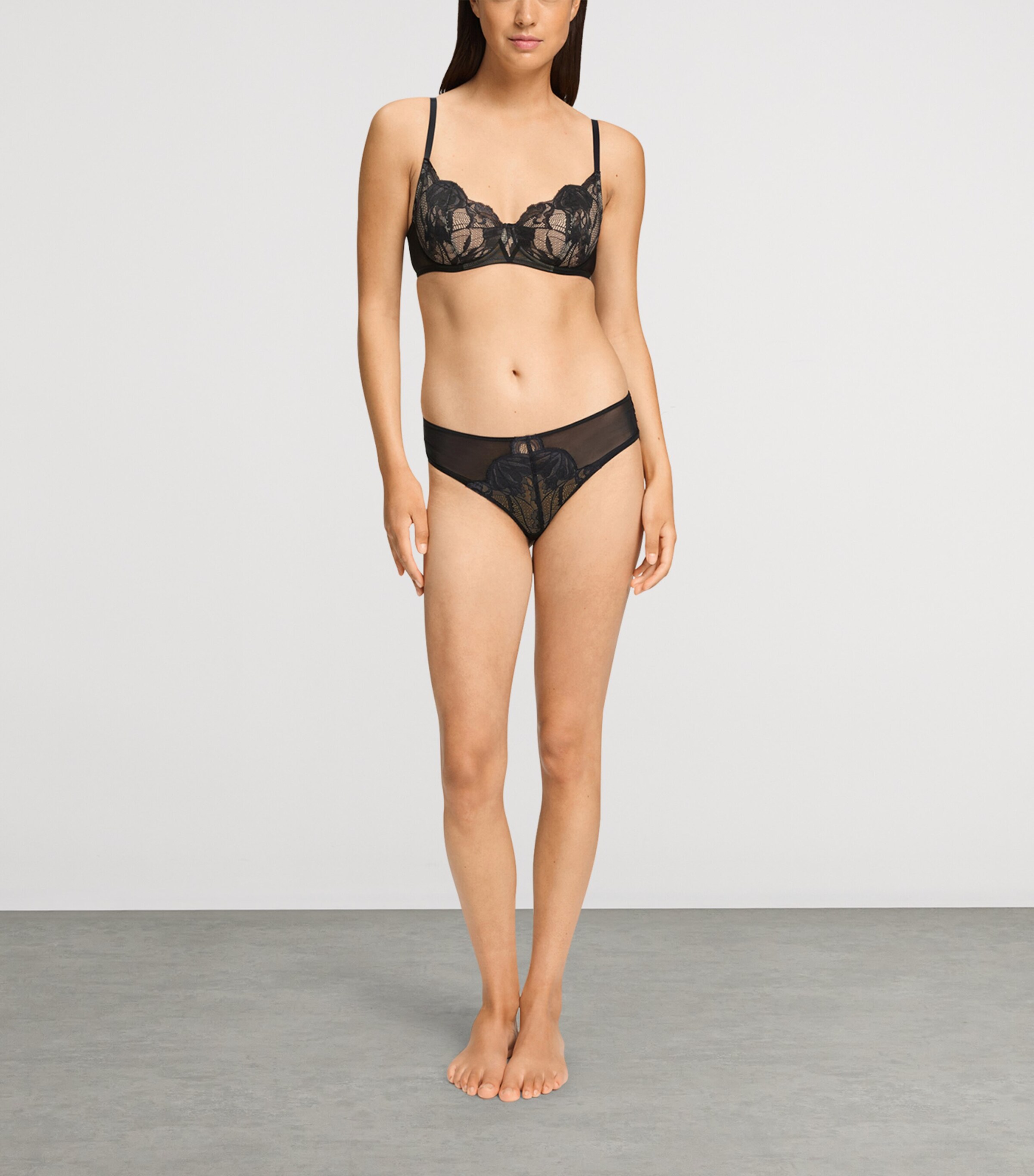 Hanro Womens Lysia Midi Briefs Black Image 2