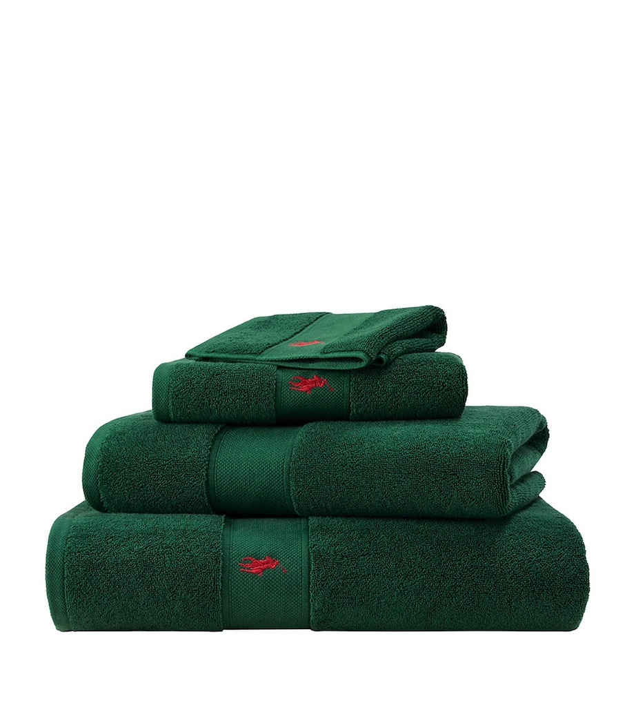 Ralph Lauren Home Polo Player Hand Towel (50cm x 100cm) College Green Image 1