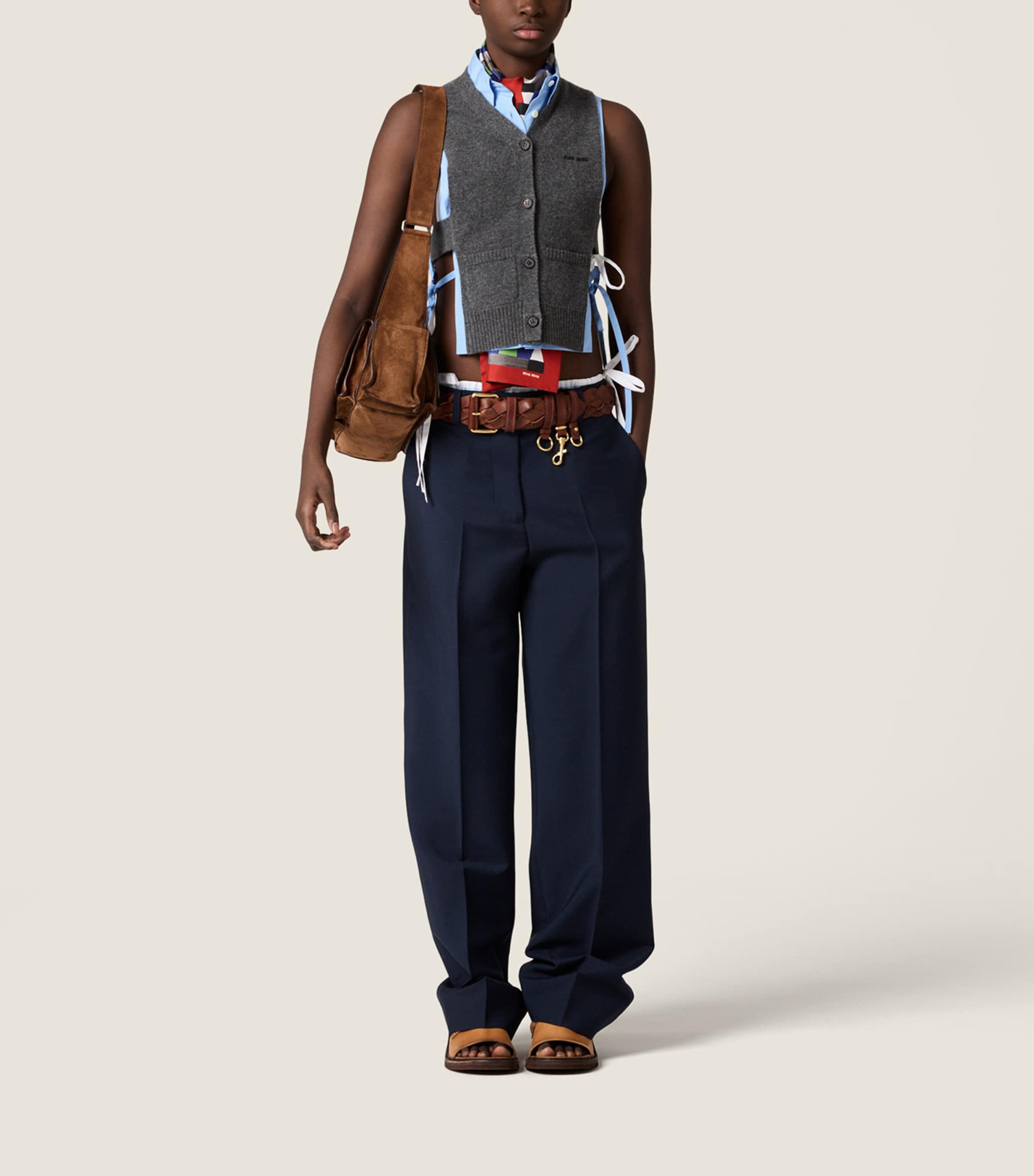 Miu Miu Womens Cashmere Cardigan Vest Image 2