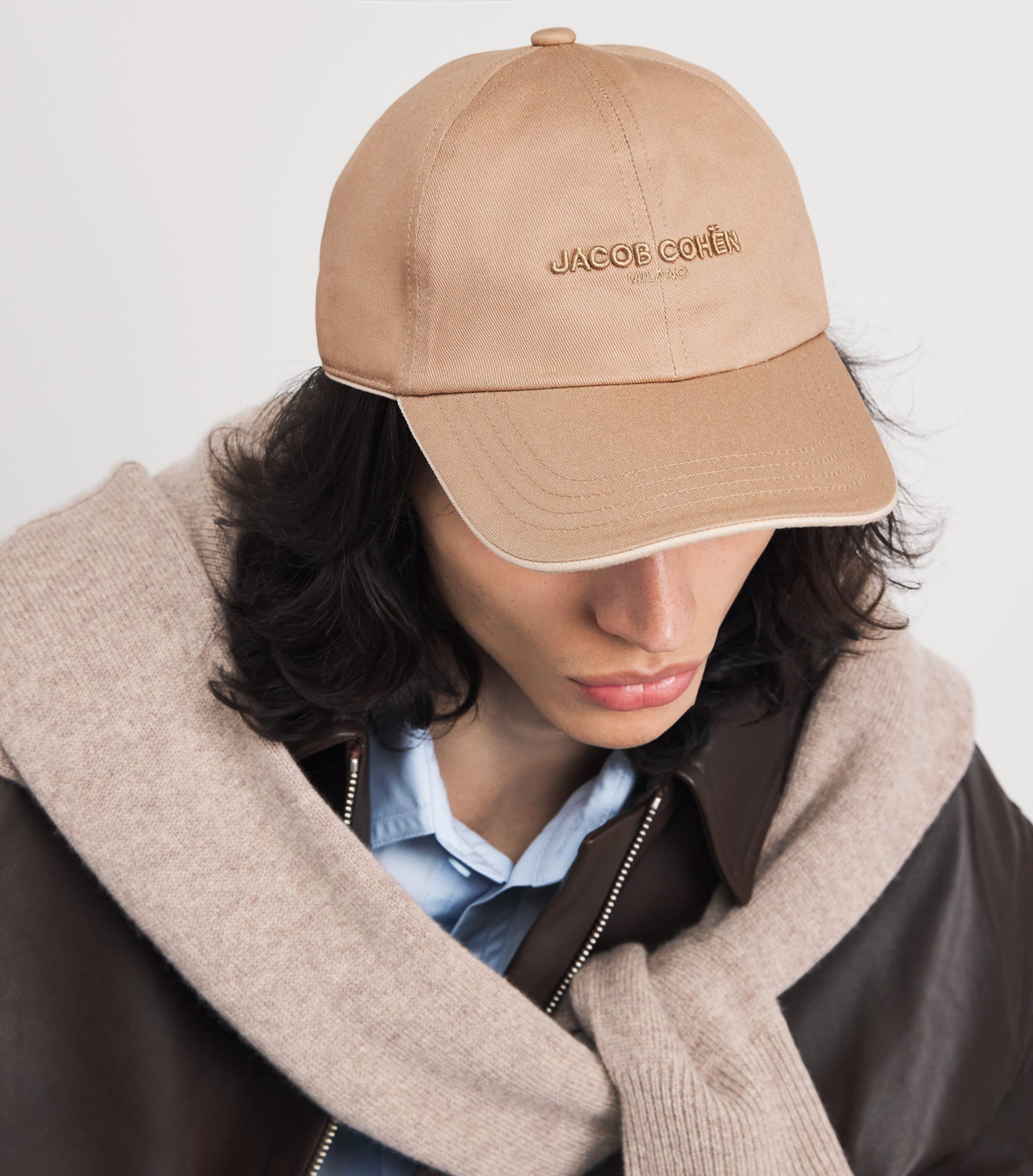 Jacob Cohën Cotton Logo Baseball Cap Beige Image 2