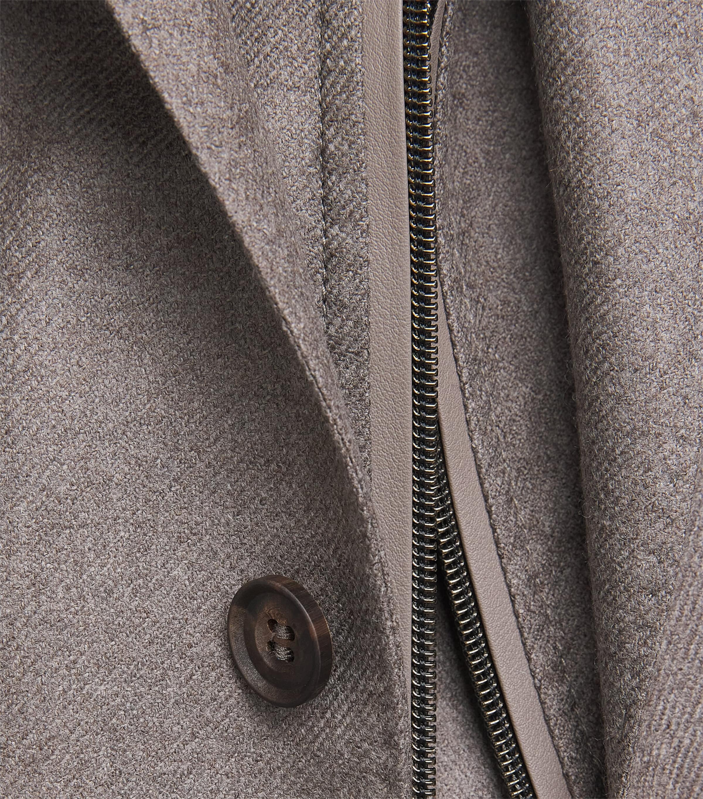 Corneliani Mens Virgin Wool-Cashmere Blazer Natural / Beige Image 7