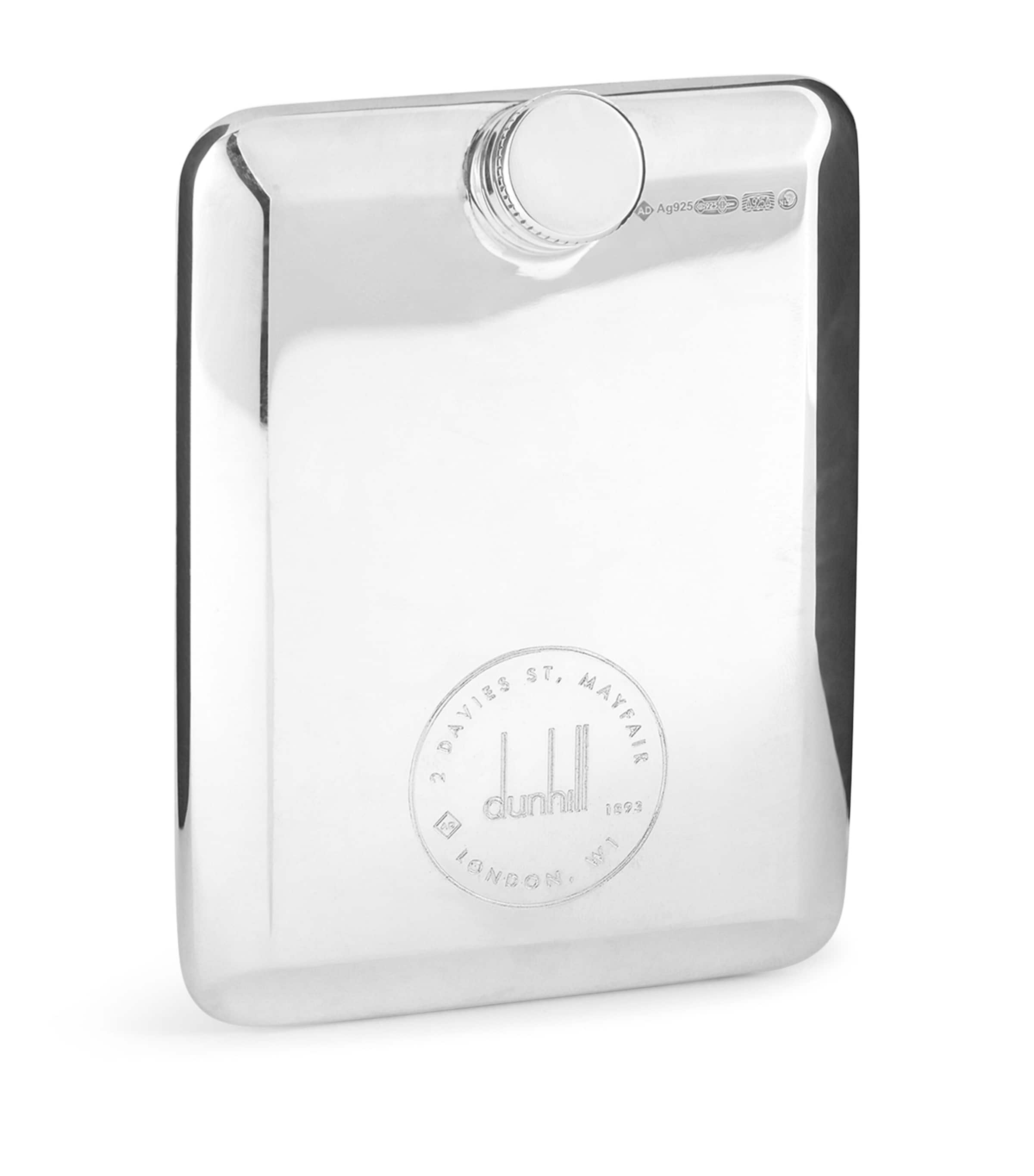 Silver Slim Pocket Flask 040SILVER Image 1