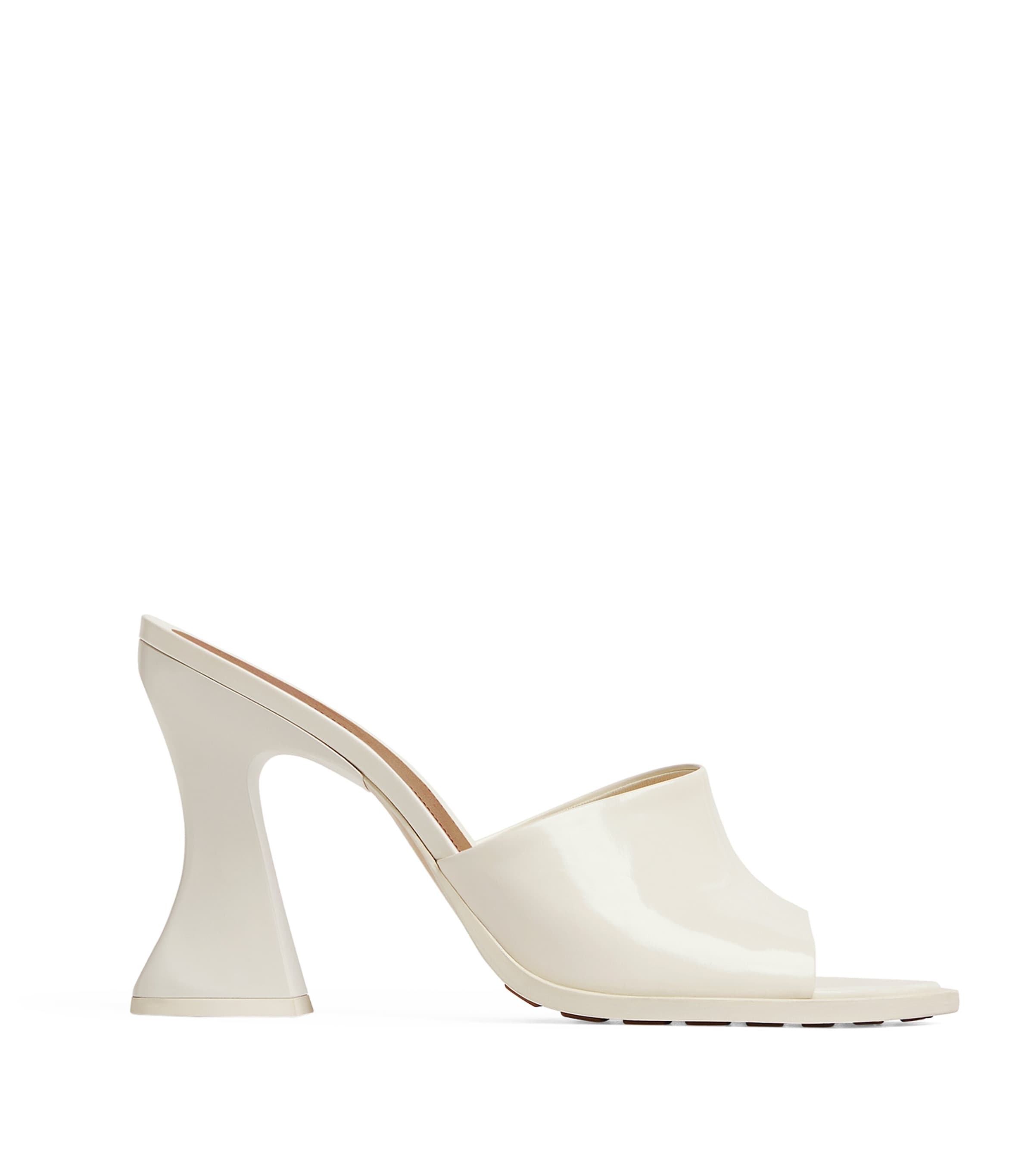 Bottega Veneta Leather Cha-cha Heeled Mules 100 In White