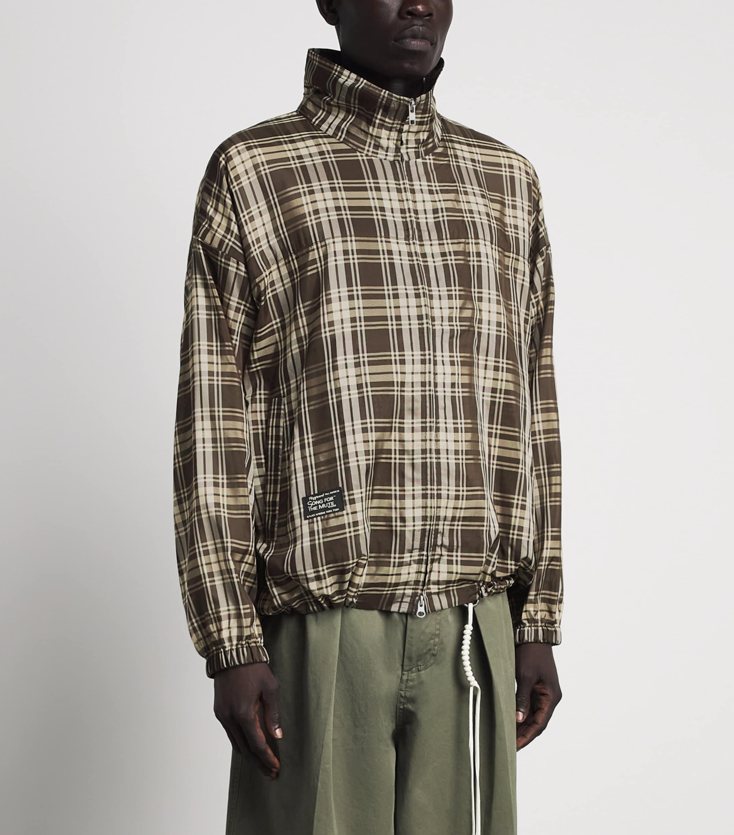Song For The Mute Brown Check Track Jacket | Harrods QA