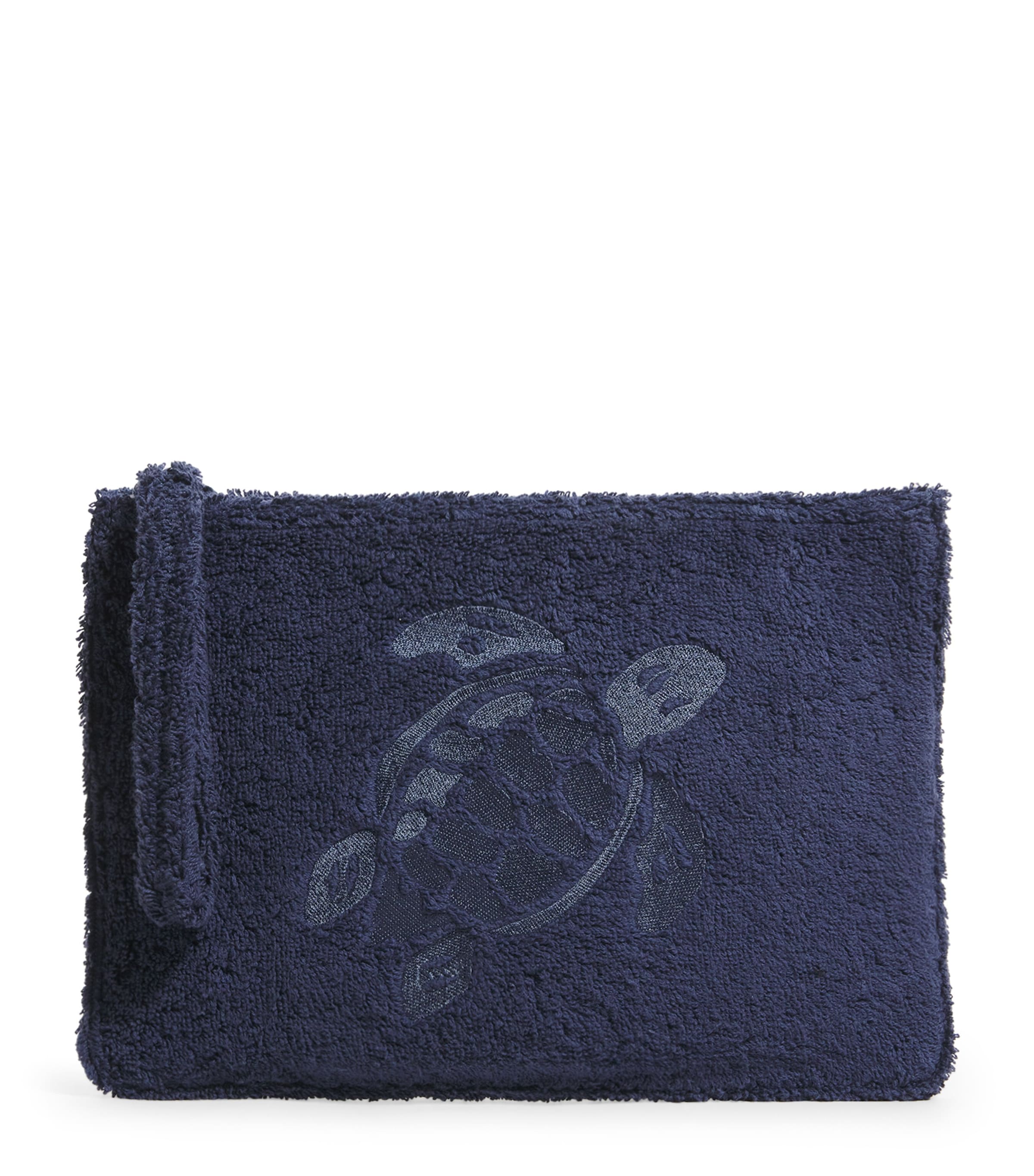 Vilebrequin Terry Turtle Polette Pouch In Navy