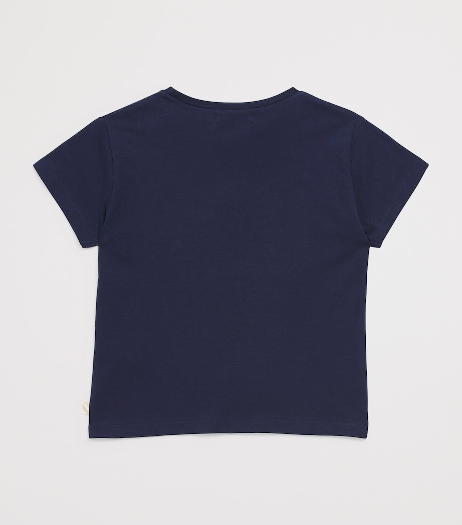 Cotton Horse Print T-Shirt (2-6 Years) NAVY Image 2