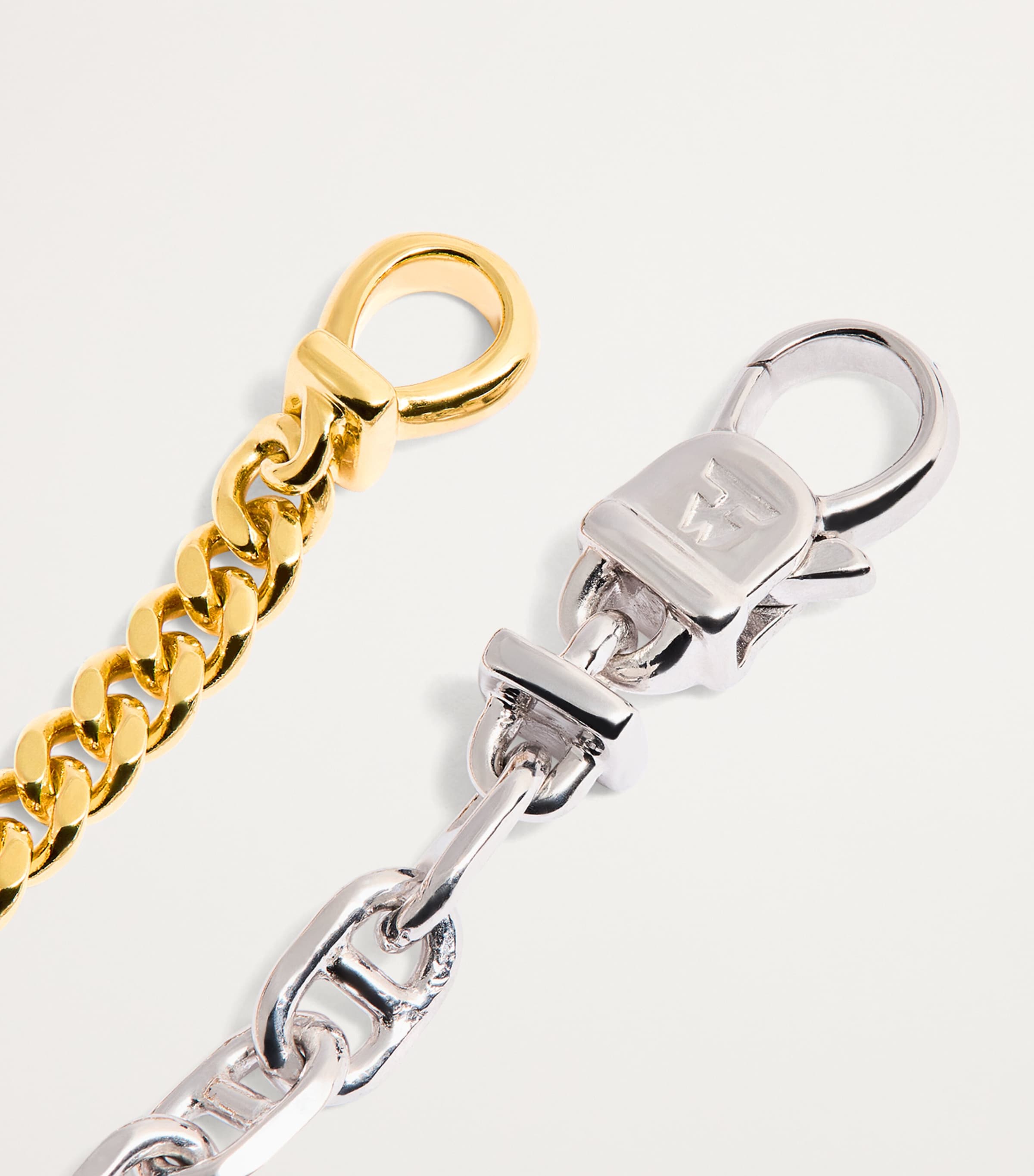 Sterling Silver and Gold-Plated Rue Chain Bracelet NA Image 6