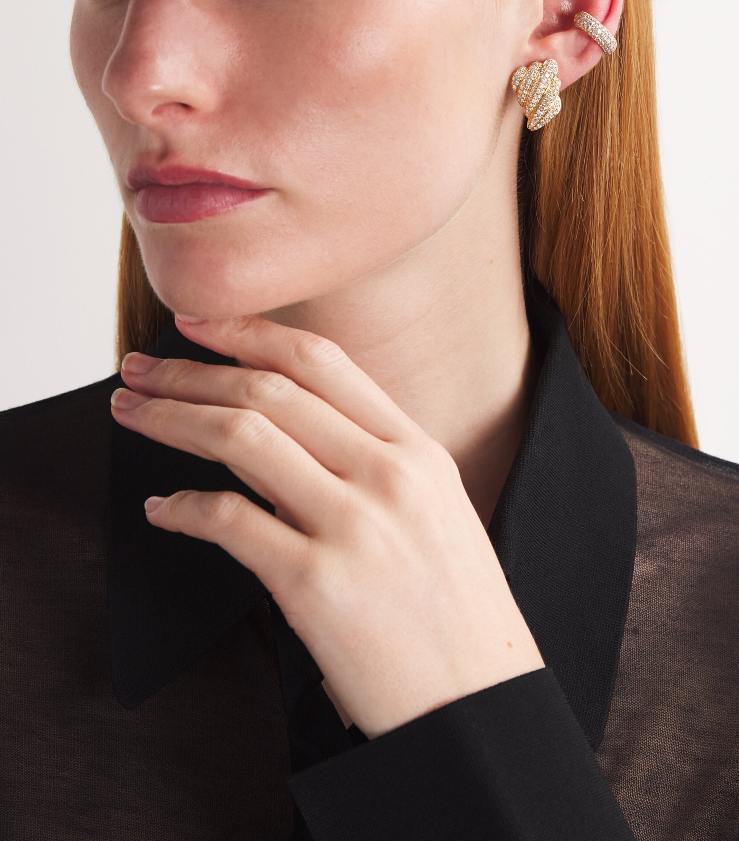 Anita Ko Yellow Gold and Diamond Cosmo Single Ear Cuff Yellow Gold Image 5