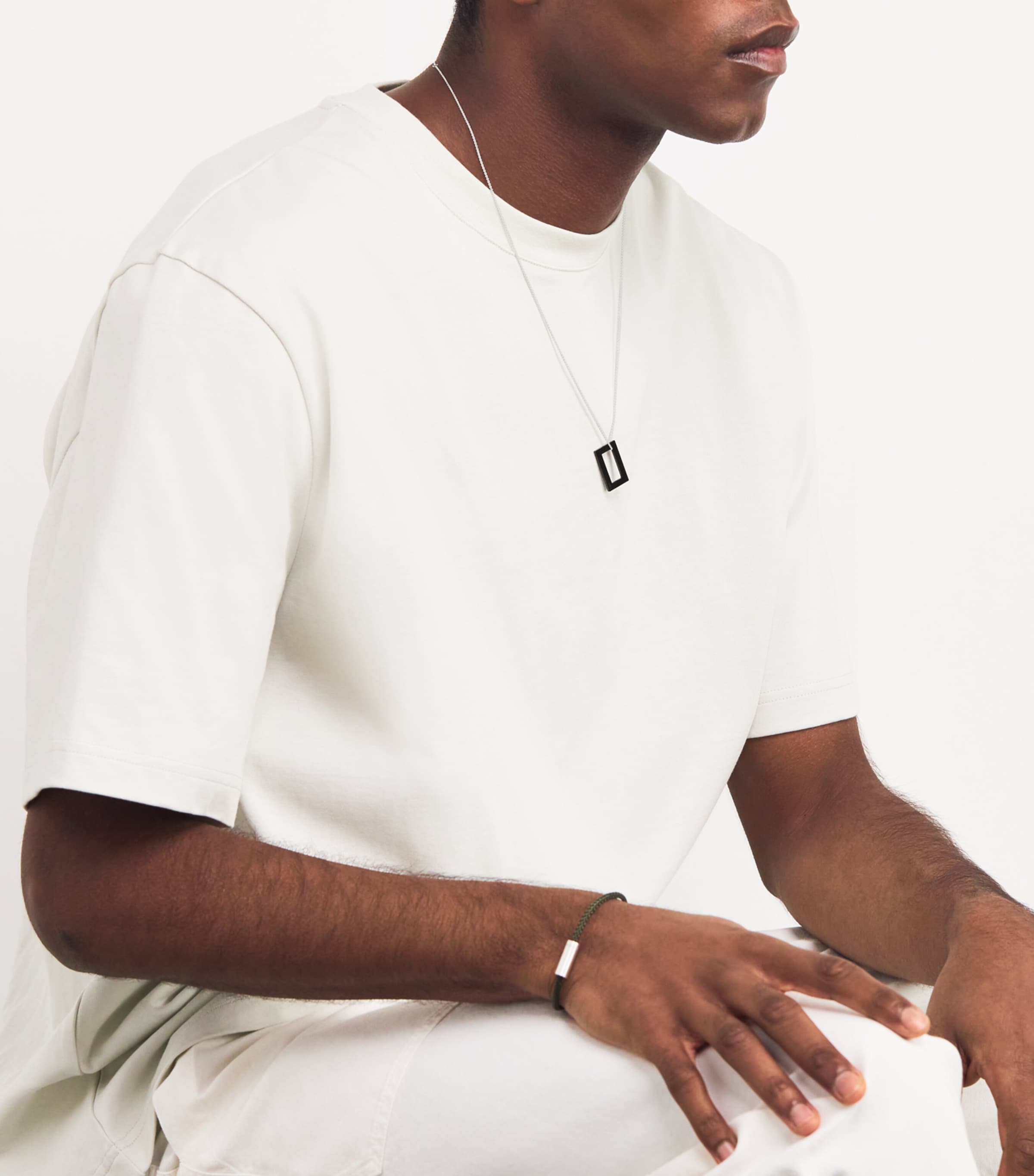 Cermaic Polished 2.1g Pendant Necklace BLACK CERAMIC Image 4