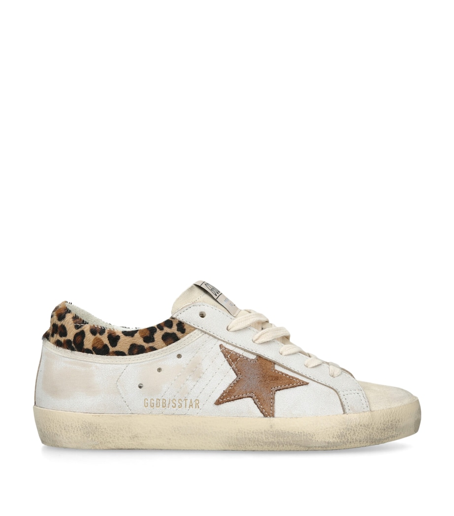 Golden Goose Womens Leather Super Star Sneakers White/comb Image 1