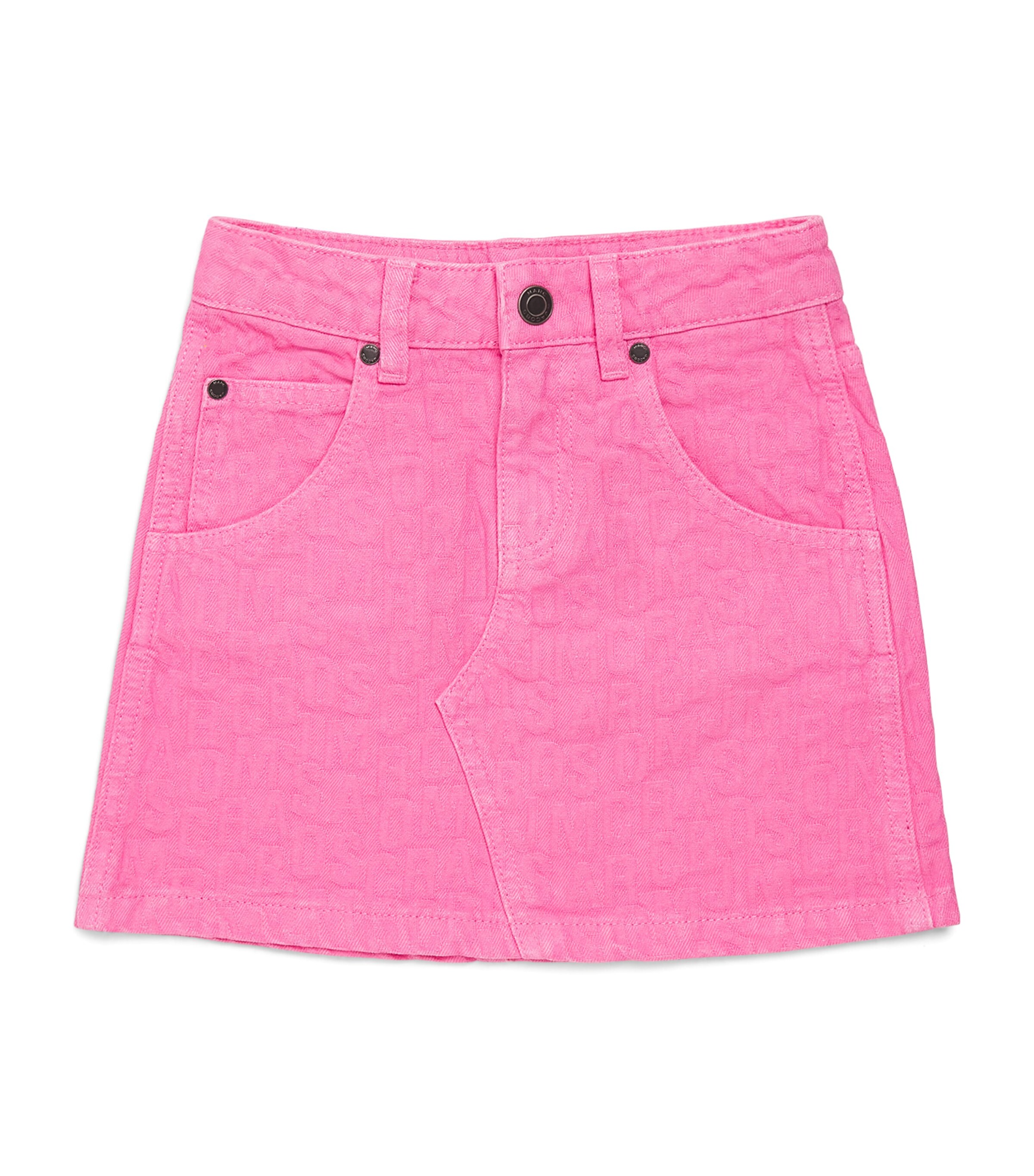 Marc Jacobs Jacquard Monogram Mini Skirt (4-12+ Years) In Pink