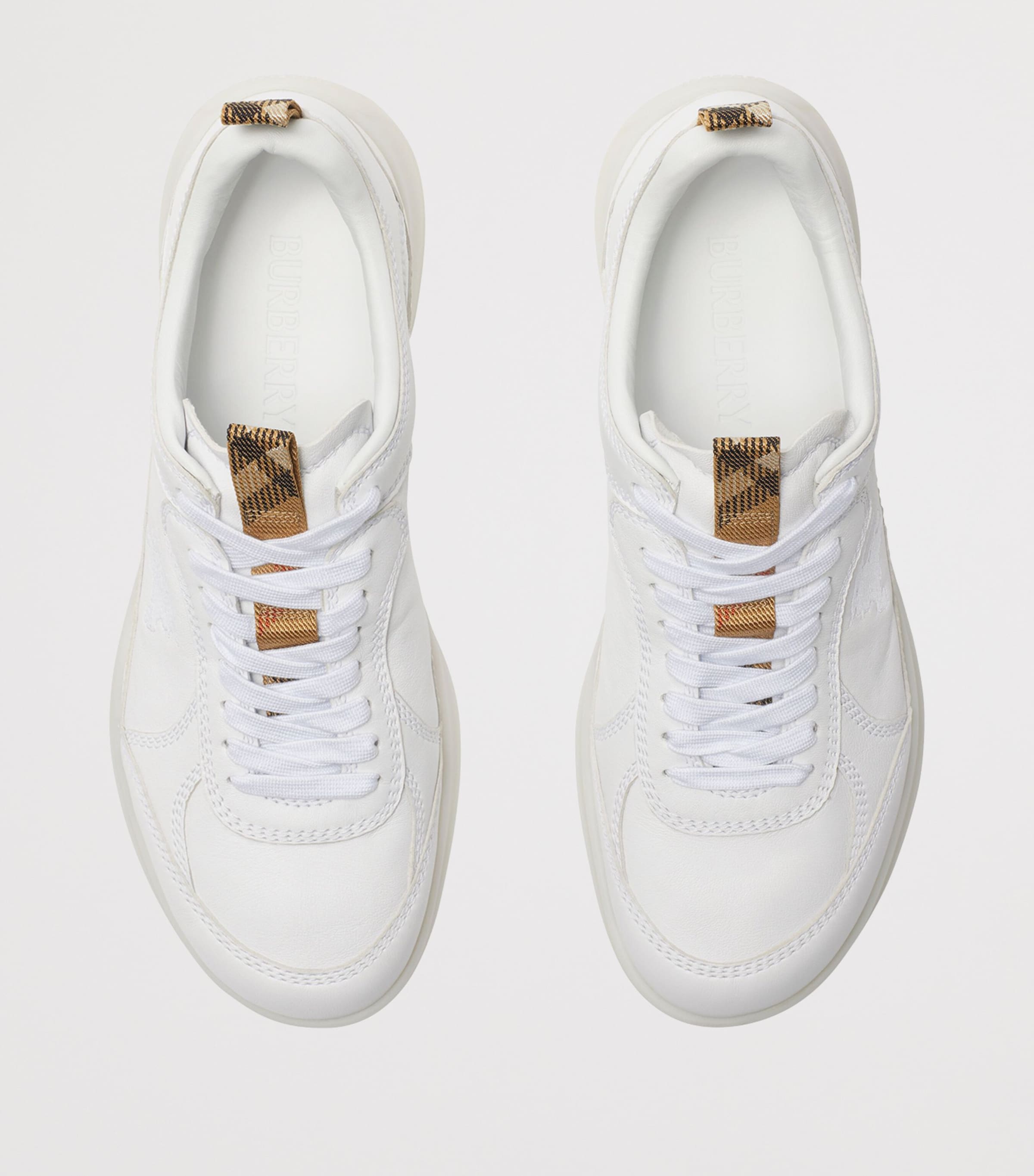 Leather Matrix Sneakers OPTIC WHITE Image 5