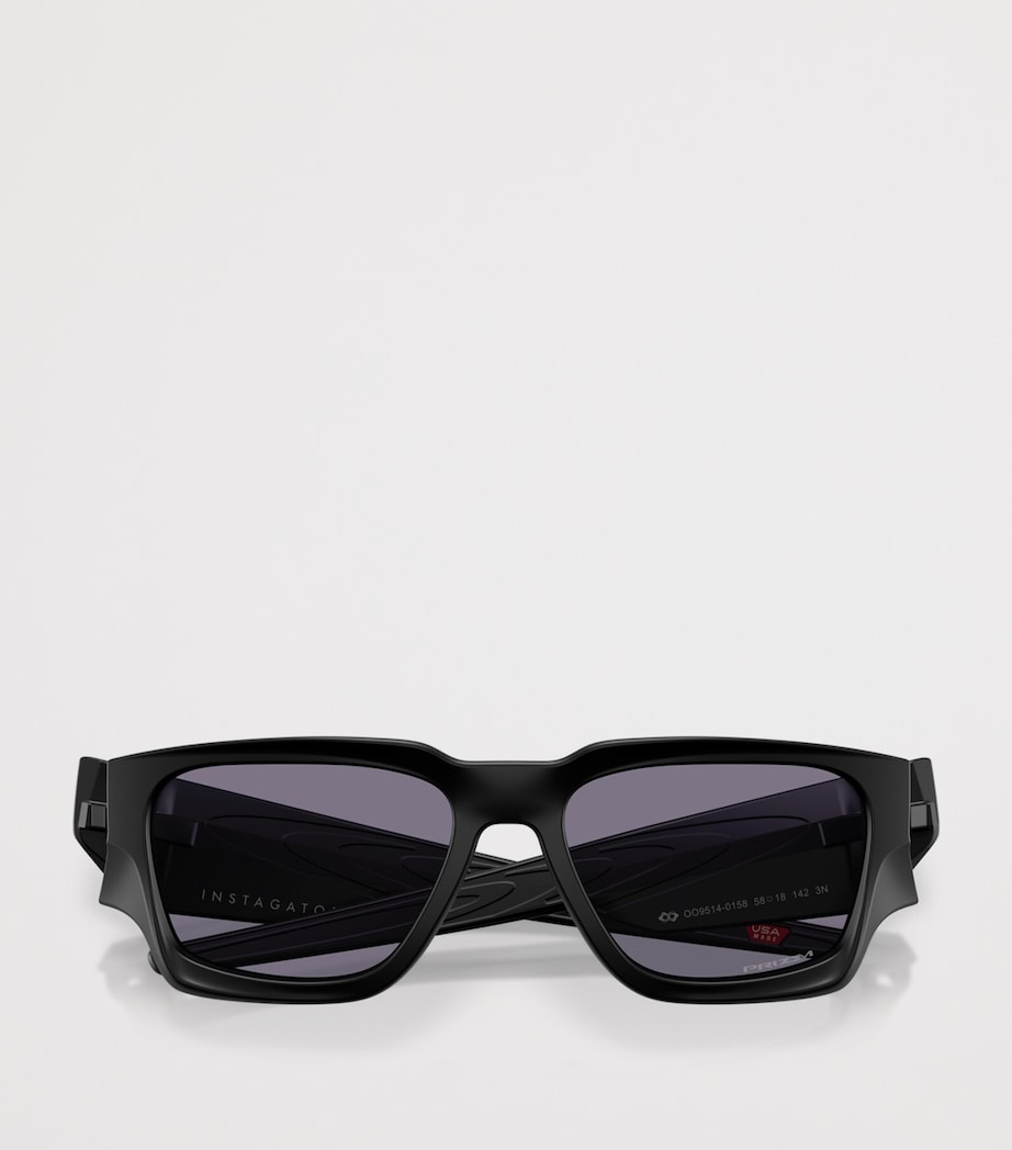 Oakley Instagator Rectangle Sunglasses Black Image 6