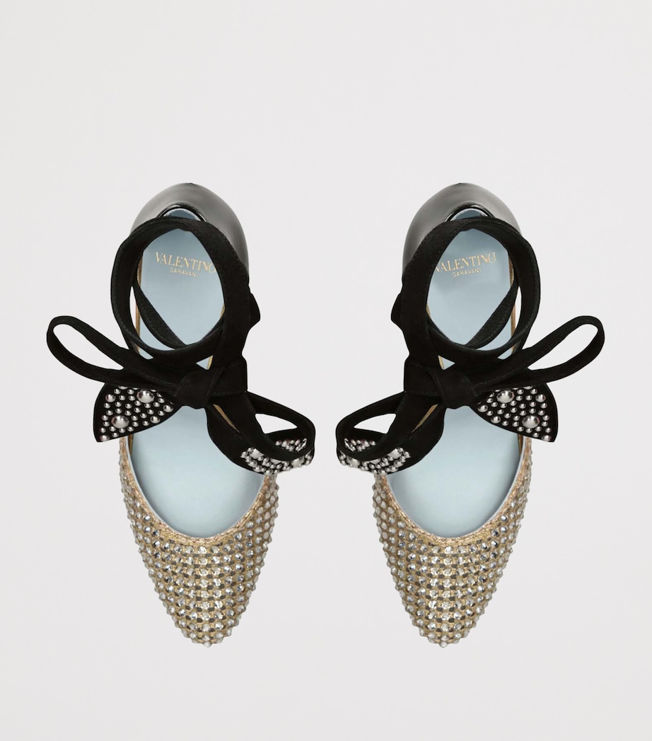 Leather FolieFoliage Dorsay Pumps 85 BLACK/COMB Image 4