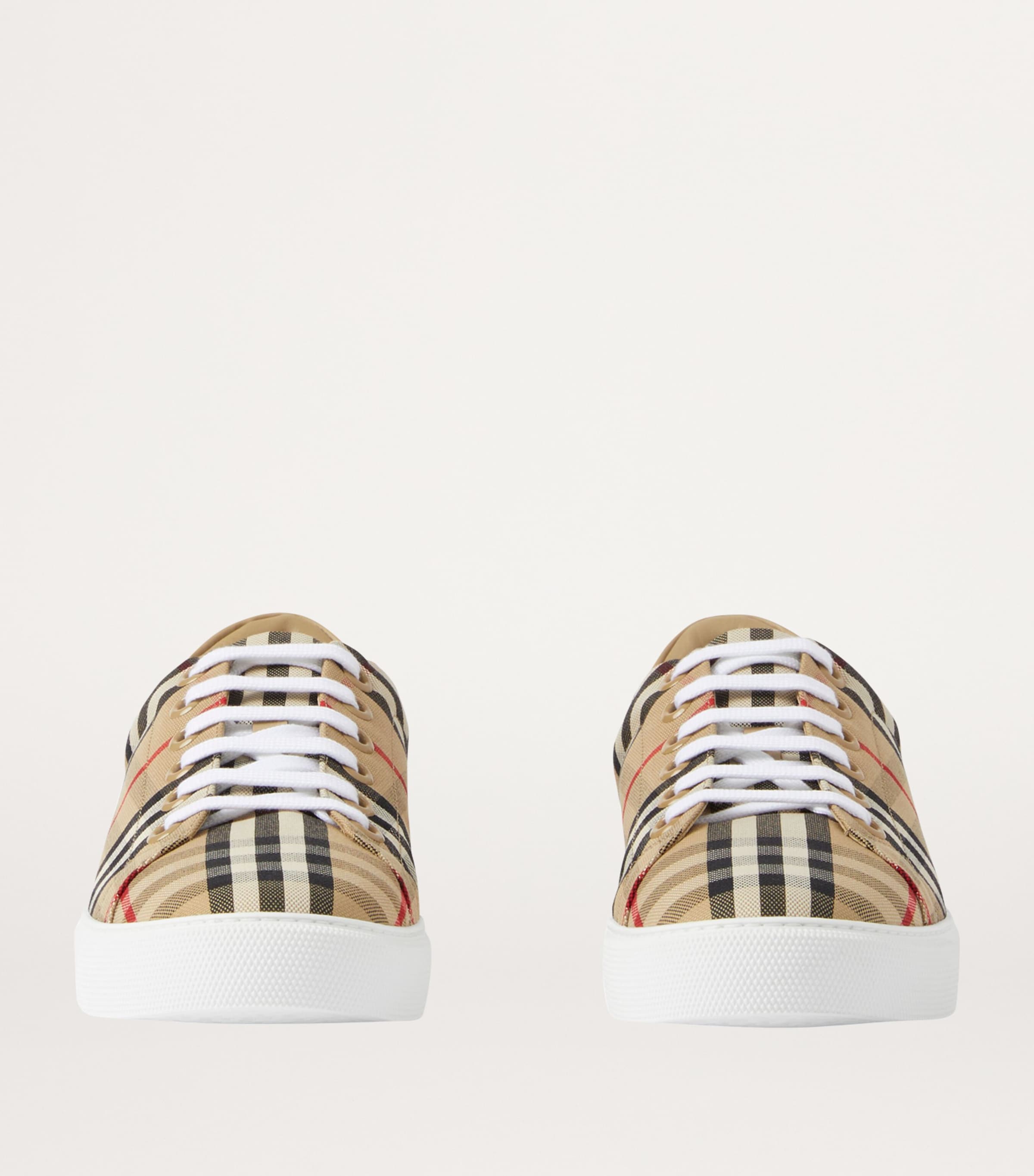 Cotton Check Sneakers ARCHIVE BEIGE Image 2