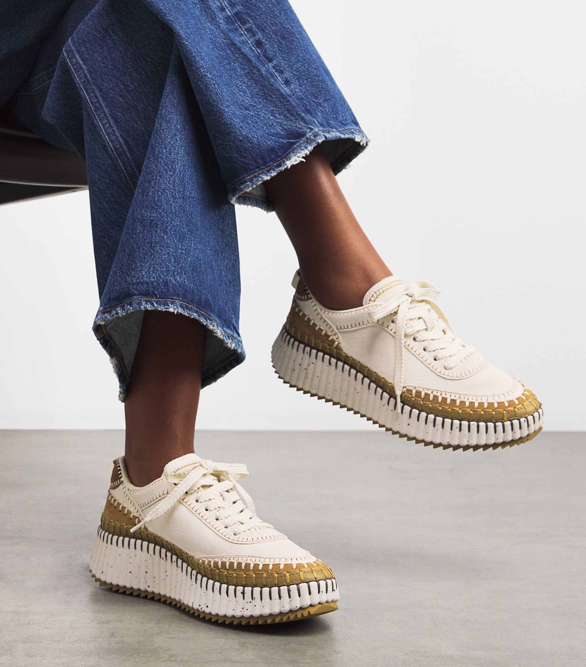 Chloé Suede Nama Runner Sneakers Brown/oth Image 2