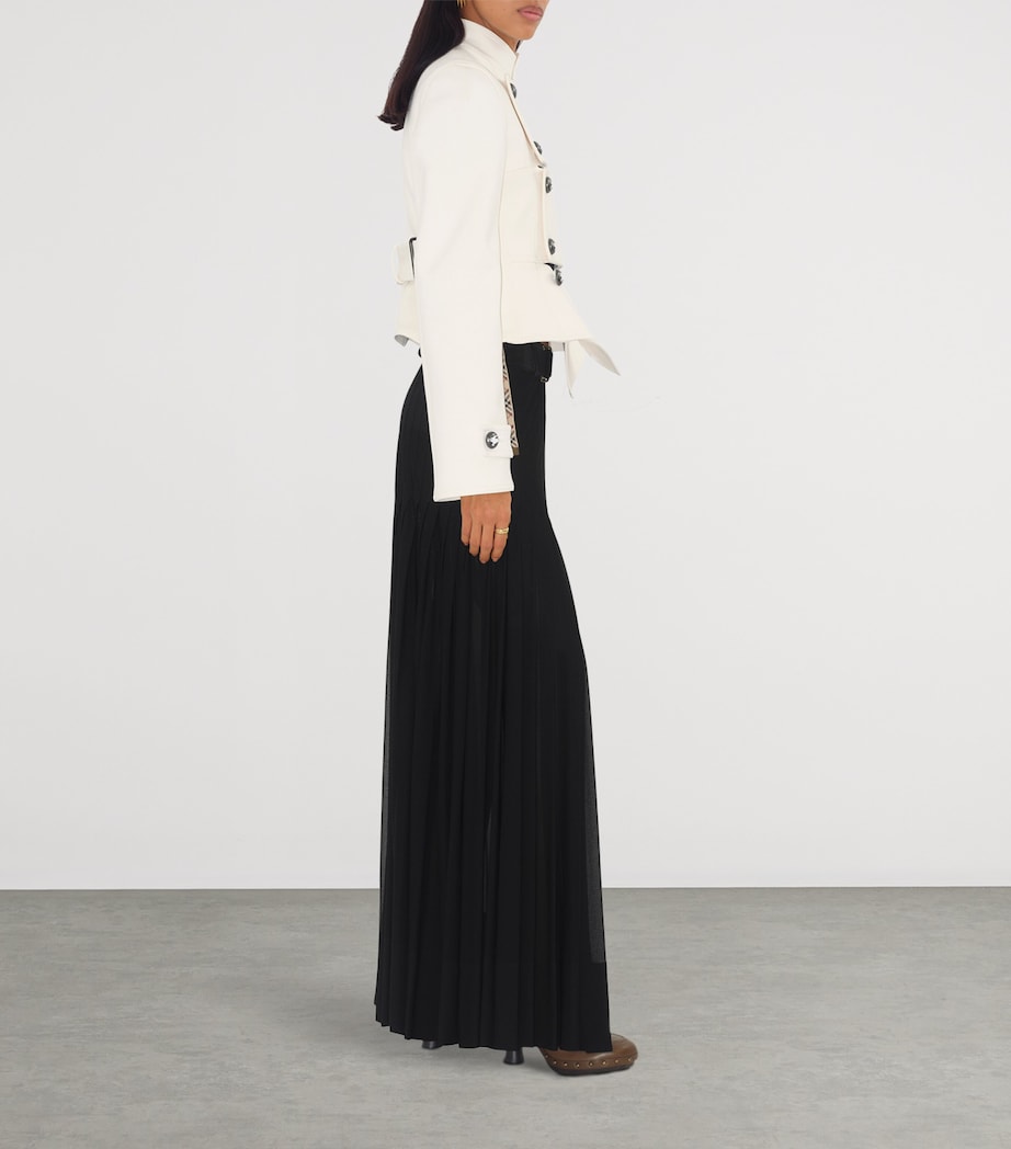 Cotton-Blend Tailored Jacket OFF WHITE Image 4