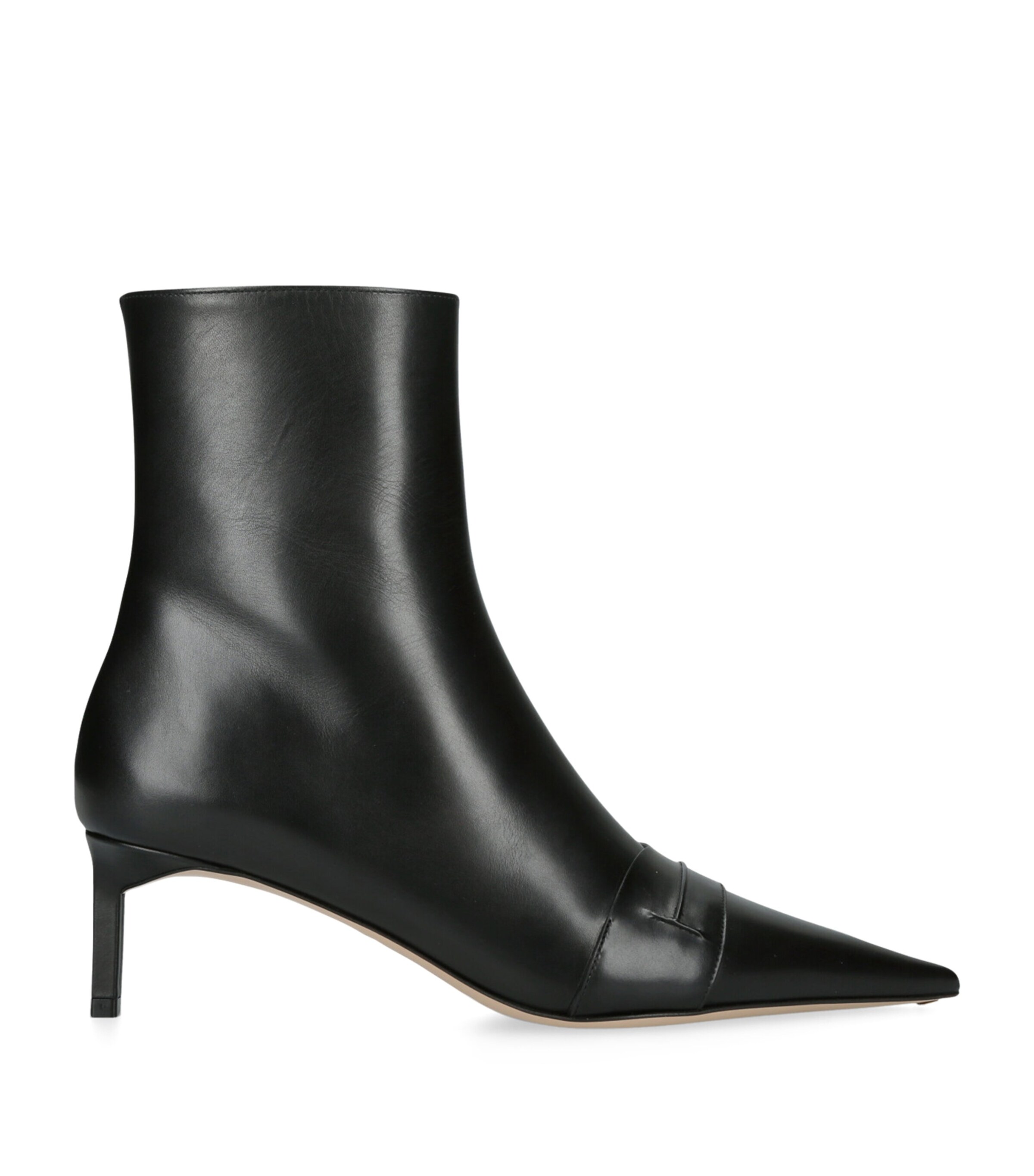 TOM FORD Leather Eva Ankle Boots 55 Black Image 1