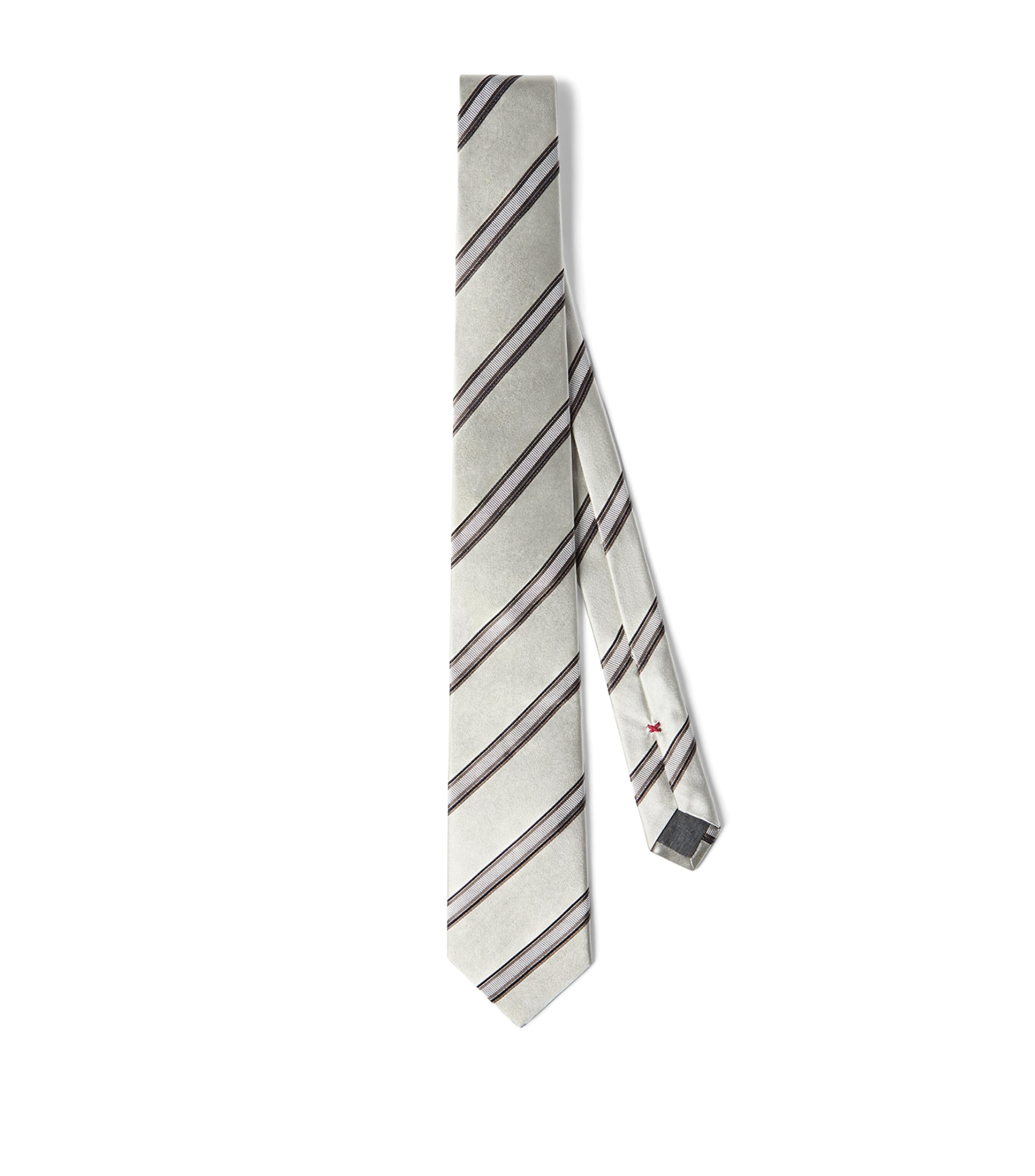 Silk-Cotton Regimental Stripe Tie COB30 Image 1