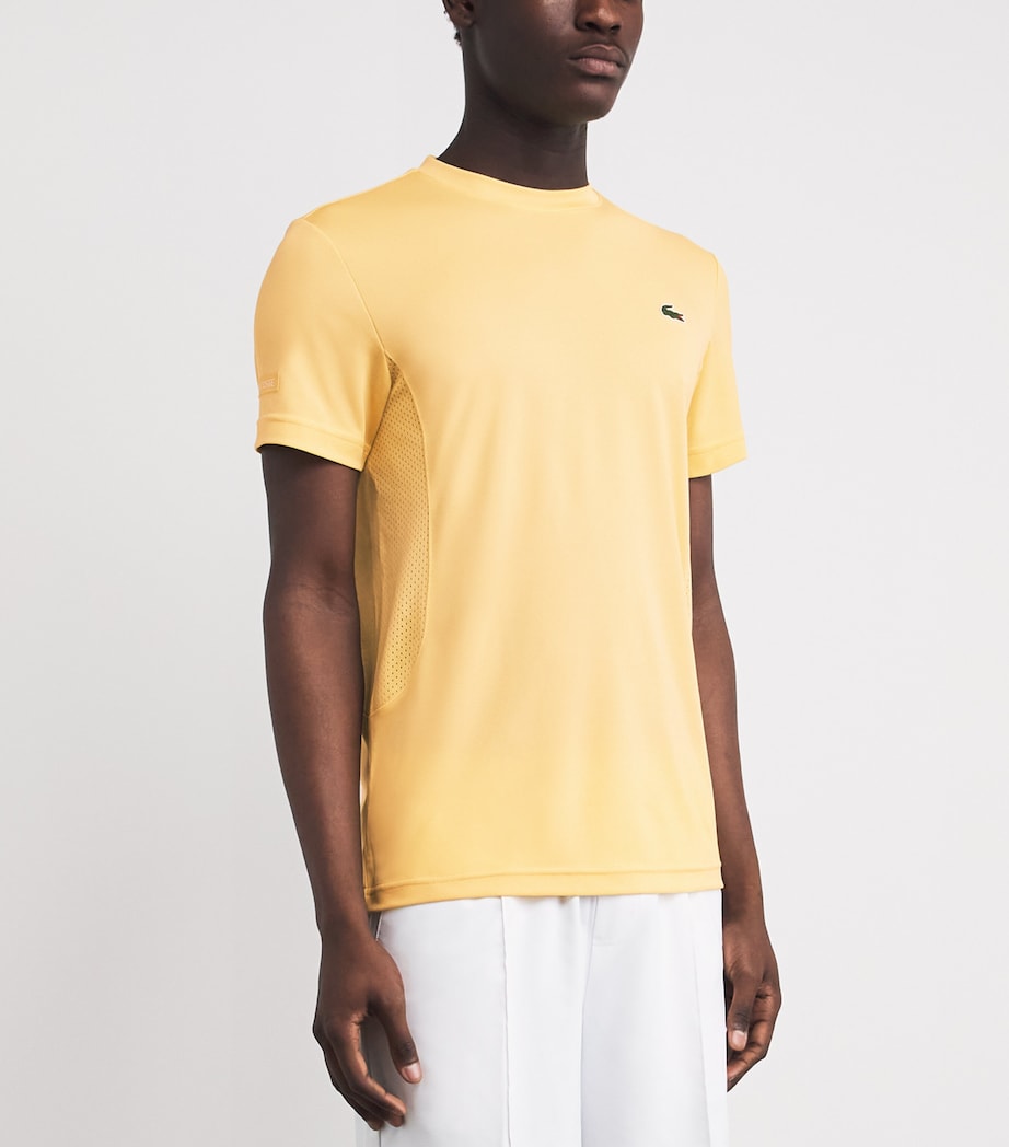 Lacoste Mens Technical Logo T-Shirt Zcm Soya Image 4
