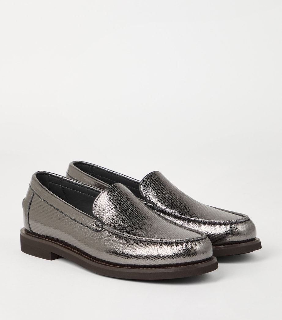 Lamé Calfskin Penny Loafers C4217 Image 3