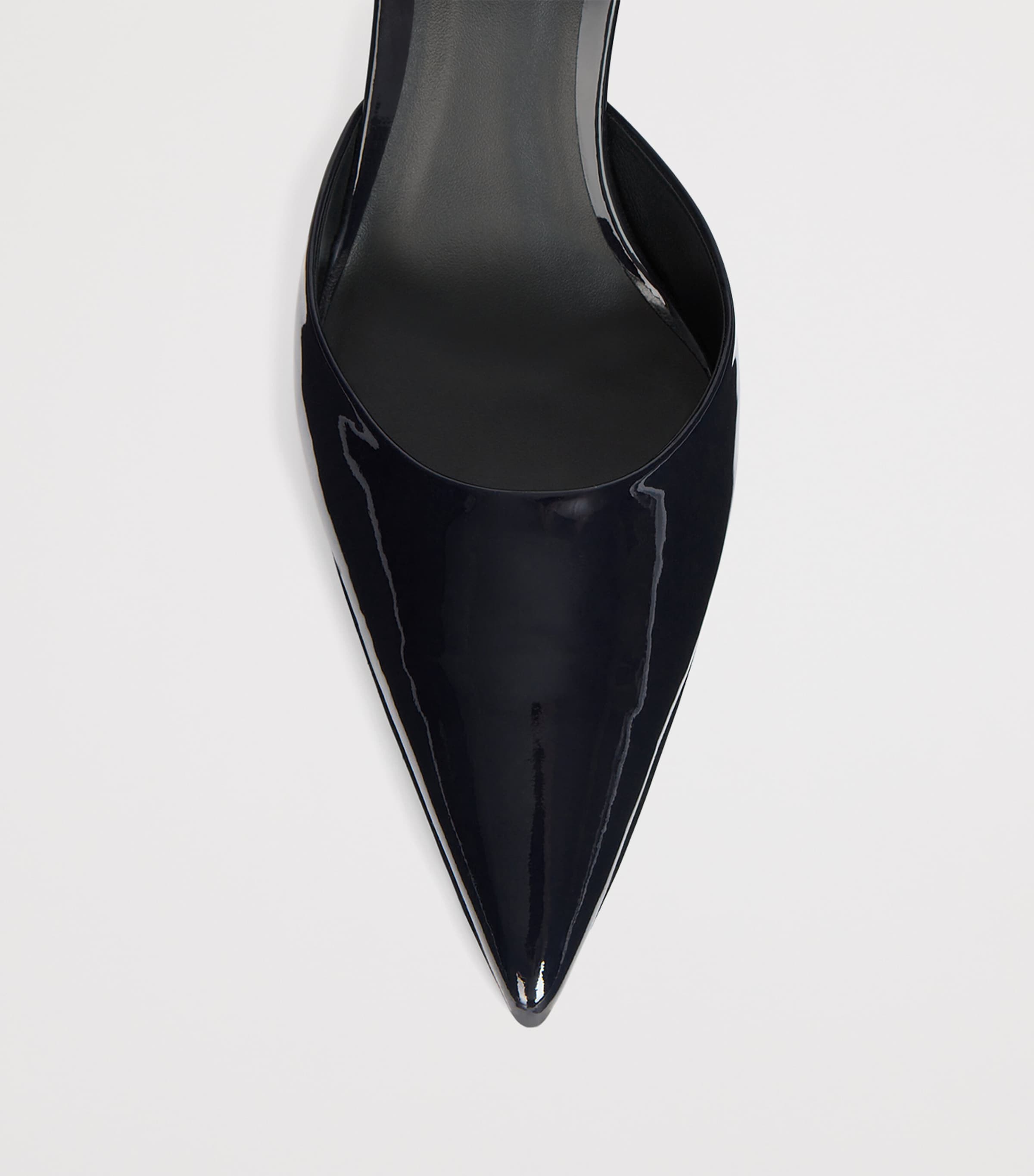 Balmain Patent Leather Strappy Pumps 95 Dark Navy Image 6