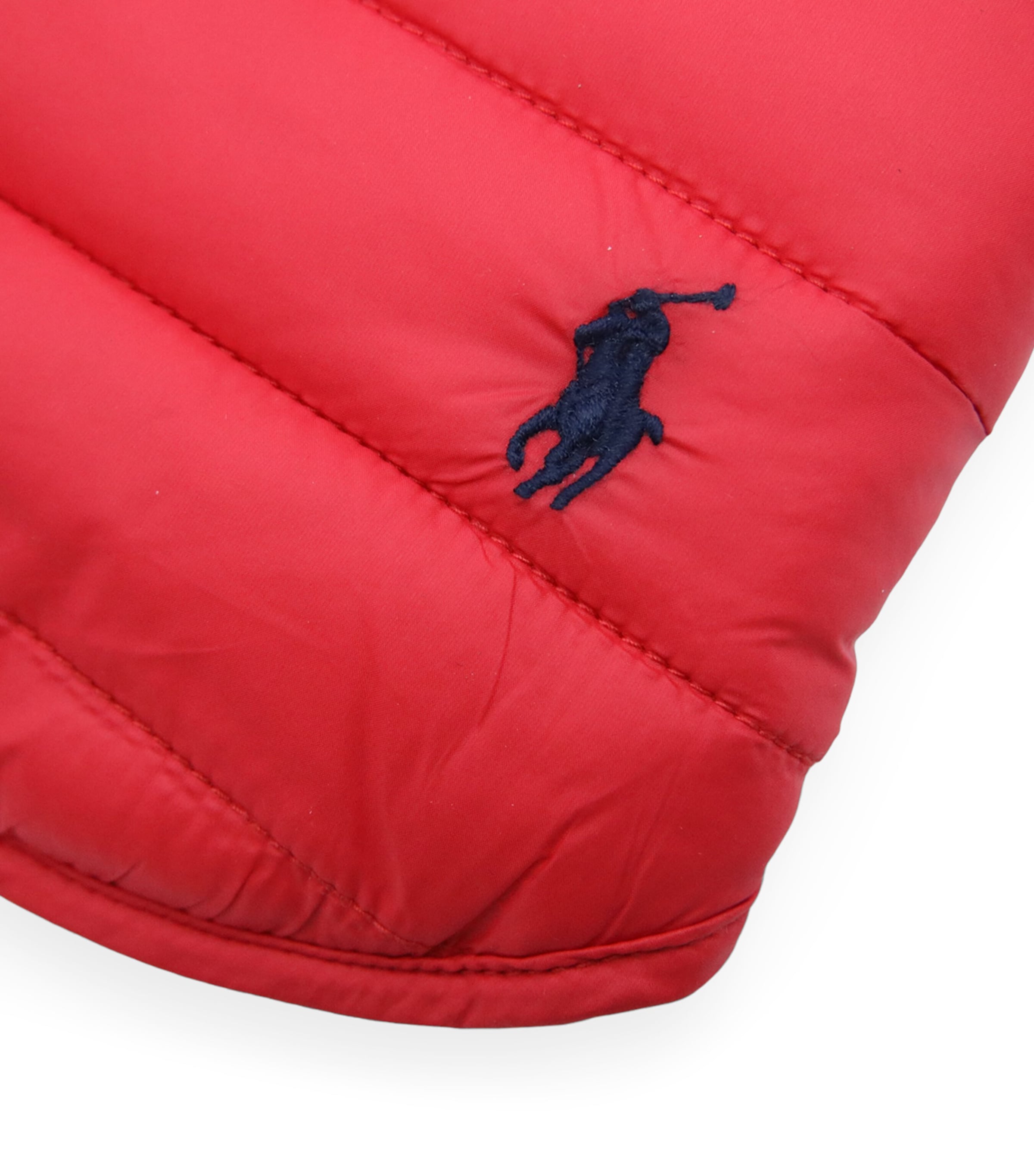 Reversible Puffer Dog Jacket (S) RED/HUNTER NAVY Image 4