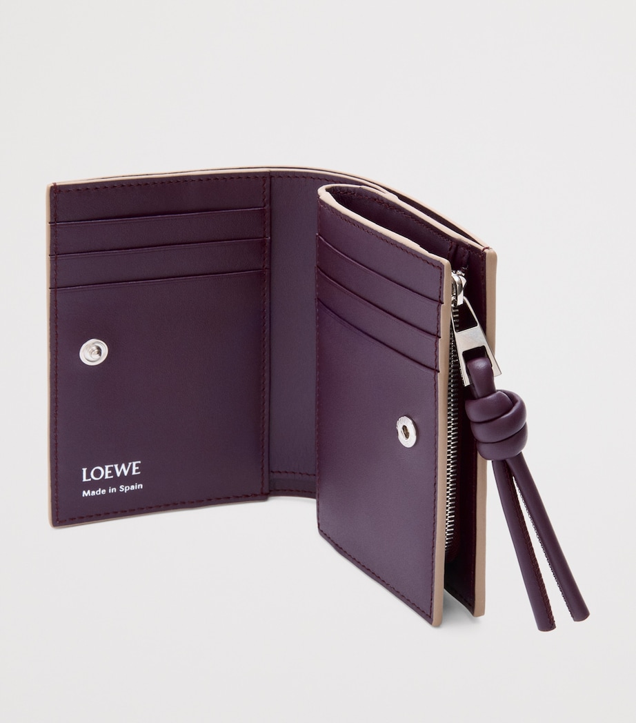 Leather Knot Wallet CLAY/PLUM Image 3