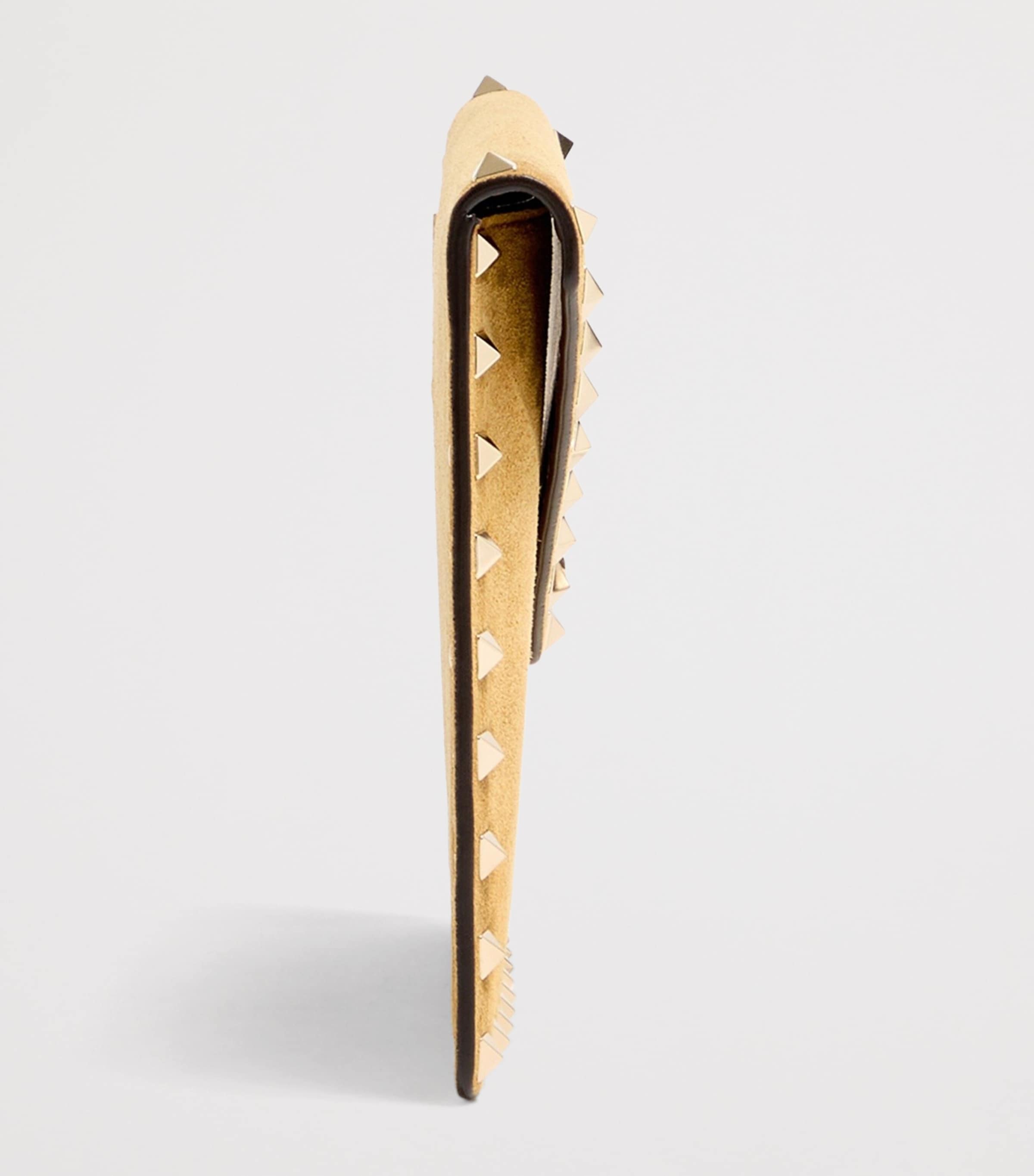 Valentino Garavani Suede Rockstud Clutch Bag Rdx Image 4