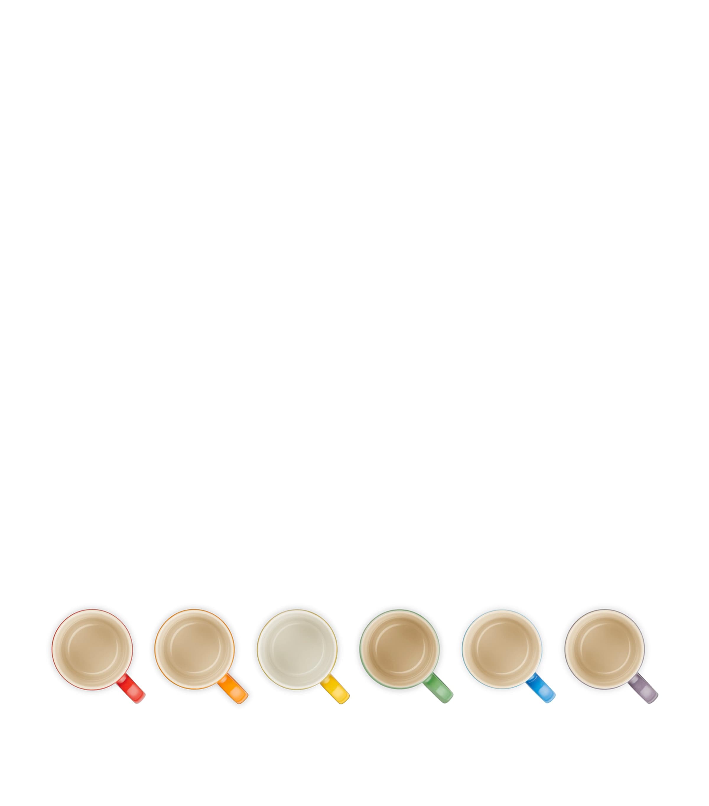 Stoneware Rainbow Espresso Mugs (Set of 6) NO COLOUR Image 5